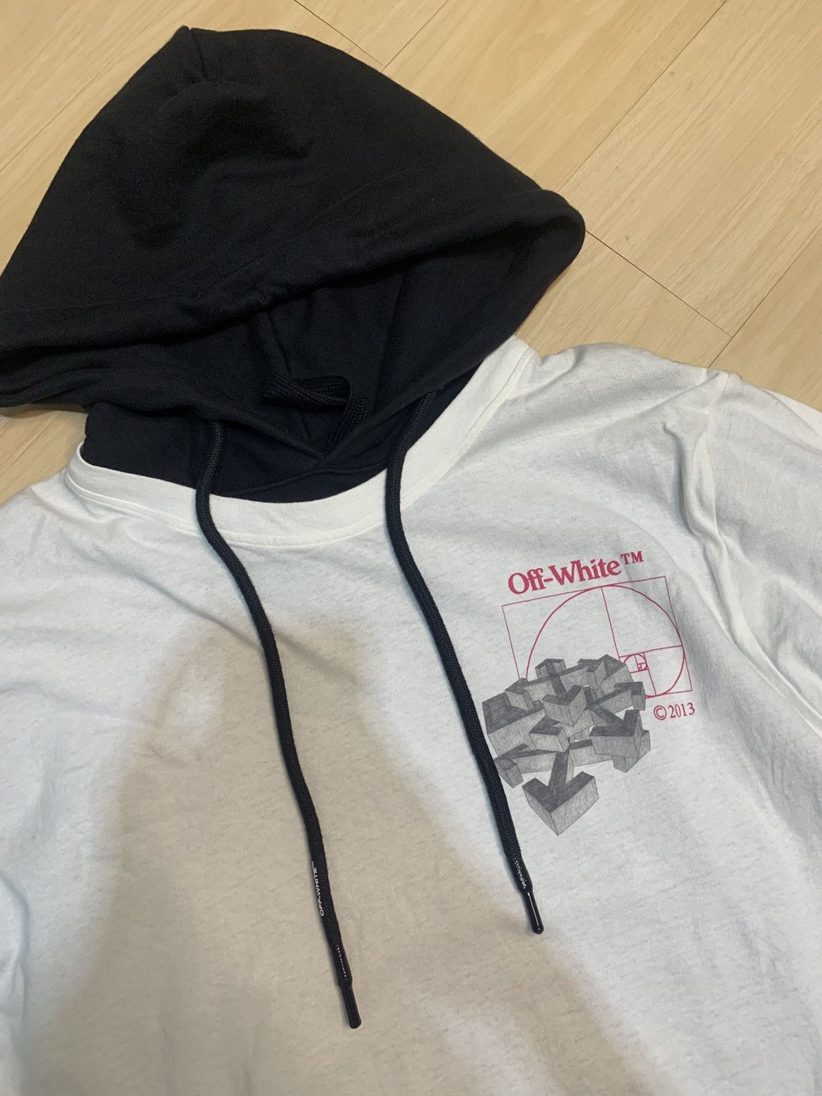 Off-White Off-White Golden Ratio Double Tee Hoodie Size US M / EU 48-50 / 2 - 3 Thumbnail