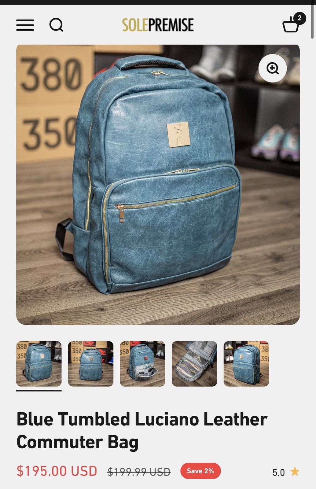 Leather Sole Premise Sneaker Backpack