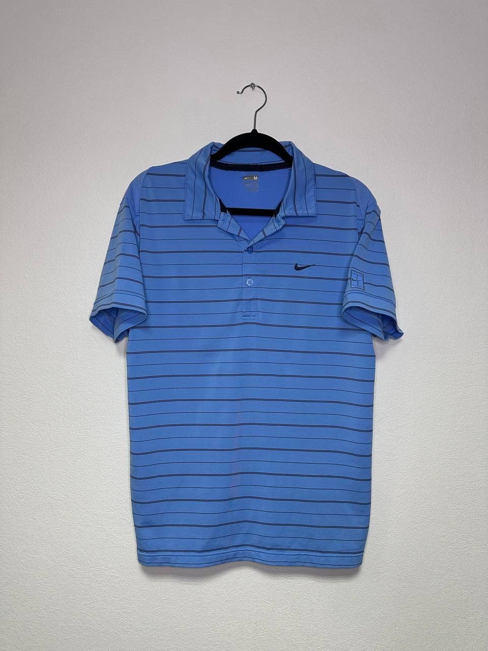 Nike Nike Court Tennis Polo Blue Striped Dri-FIT Men’s M Vintage Size US M / EU 48-50 / 2 - 1 Thumbnail
