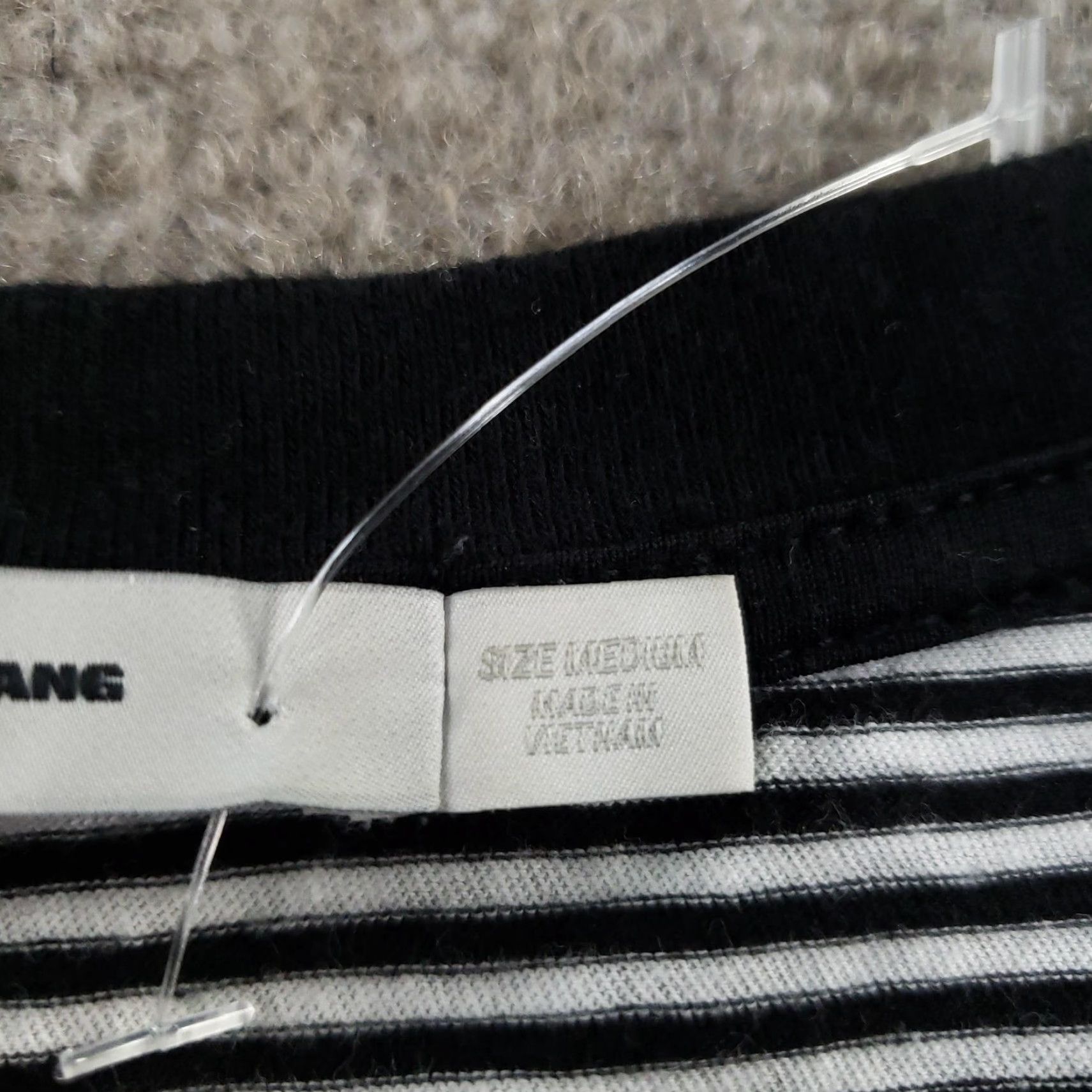 T by Alexander Wang Alexander Wang Dress Womens Medium Black White Striped V Neck T-Shirt Knit ZZ Size M / US 6-8 / IT 42-44 - 7 Thumbnail