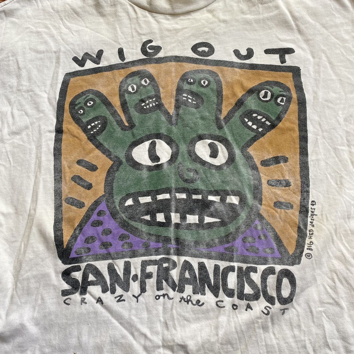 Vintage VINTAGE BIG HED 1992 SAN FRANCISCO CRAZY FACE T SHIRT Size US M / EU 48-50 / 2 - 2 Thumbnail
