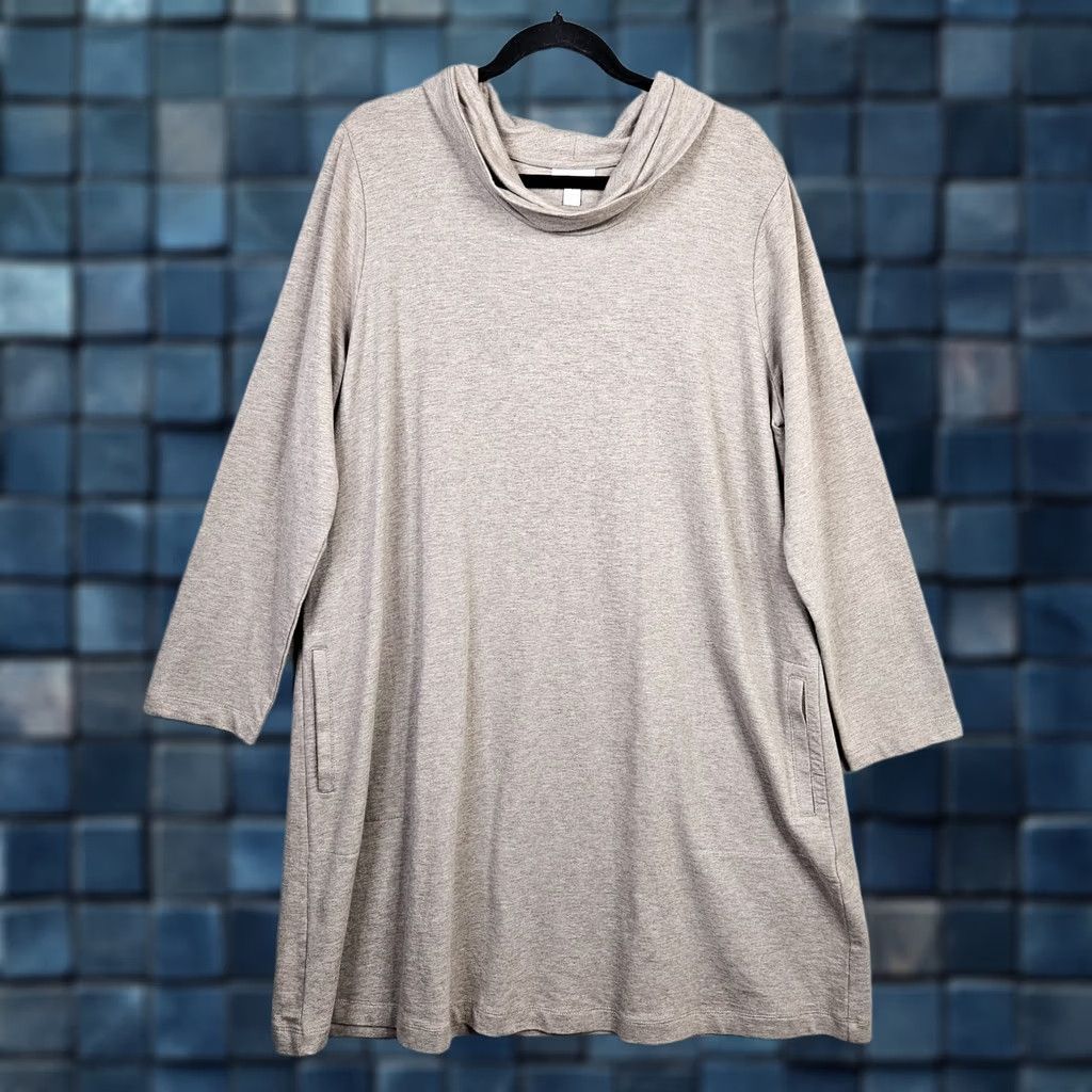 Vintage Pure Jill Beige Cowl Neck Long Sleeve Tunic Dress XL Women’s A-Line Cotton Rayon Spandex Solid Vintage: No (adapted: not vintage) Size XL / US 12-14 / IT 48-50 - 1 Thumbnail