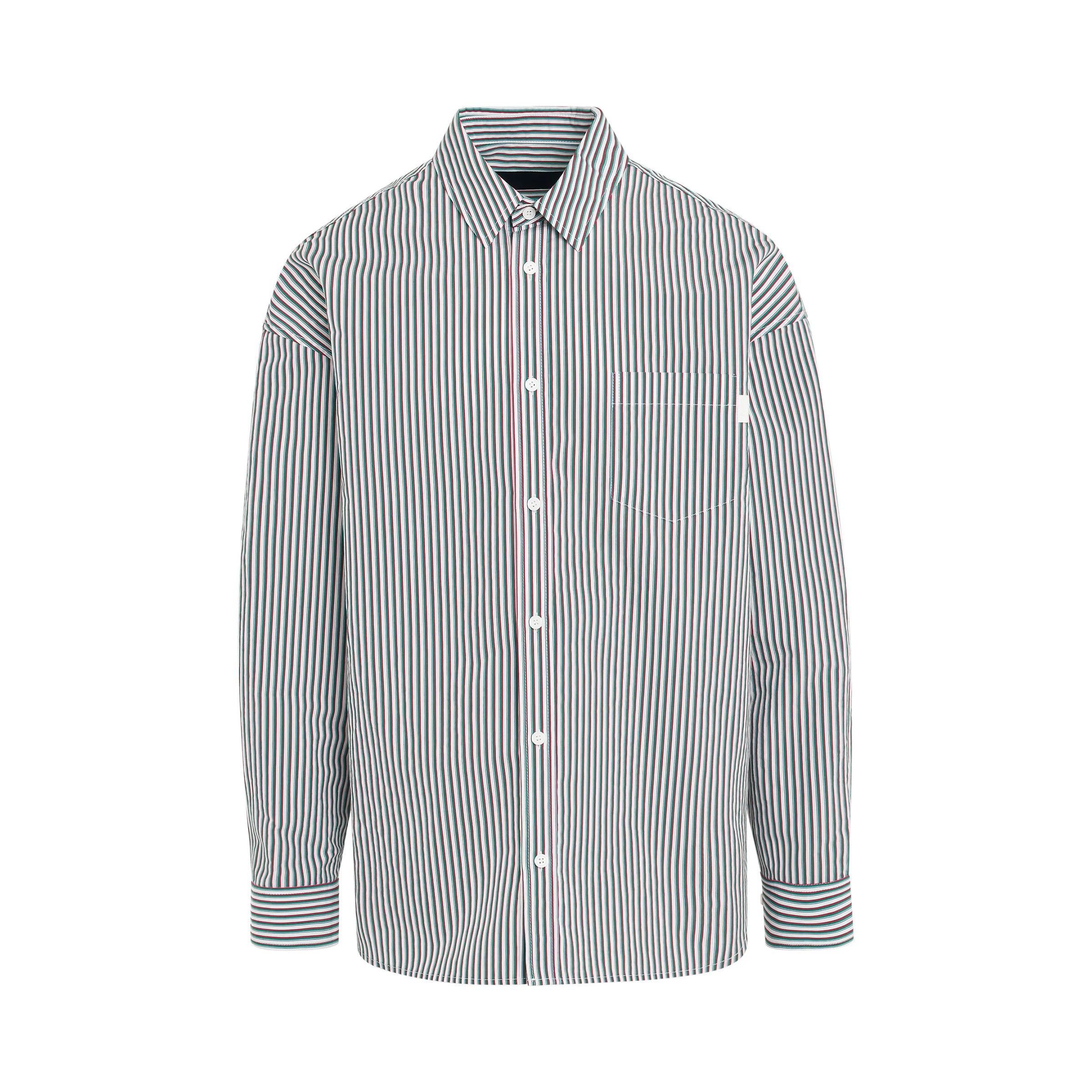 Juun.J o1mris0824 Stripe Classic Shirt in White Size US M / EU 48-50 / 2 - 1 Thumbnail