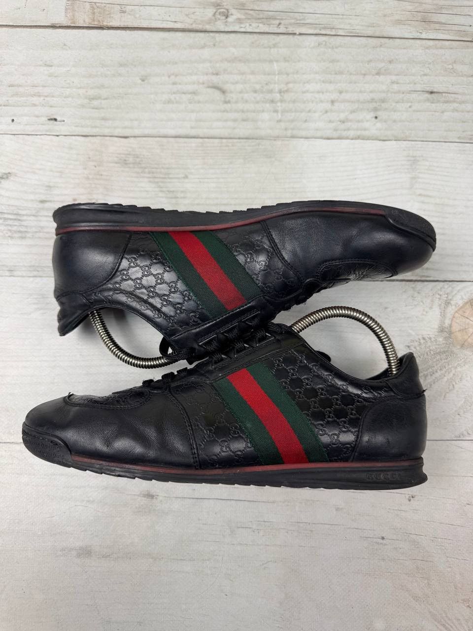 Gucci Gucci Micro Guccissima GG Low Top Leather Sneakers Size US 10.5 / EU 43-44 - 2 Thumbnail