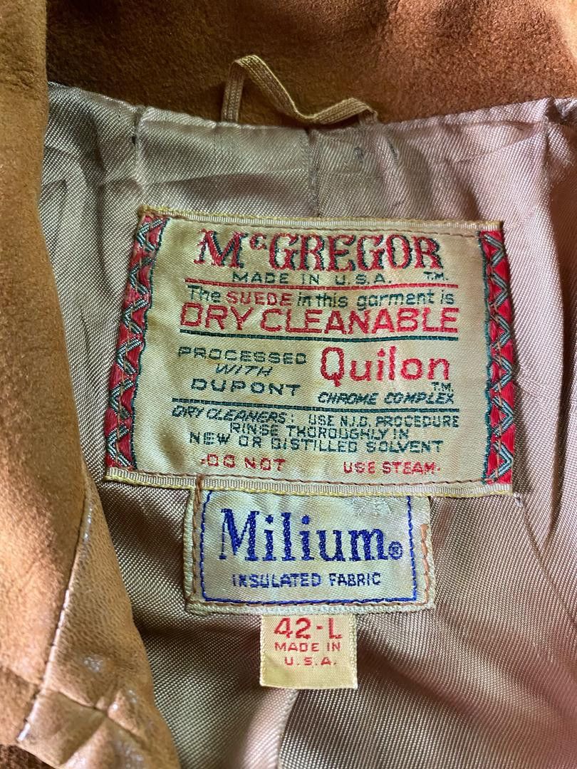 Genuine Leather Vintage Made In Usa👺 M'GREGOR SUEDE LEATHER JACKET Size US M / EU 48-50 / 2 - 8 Thumbnail