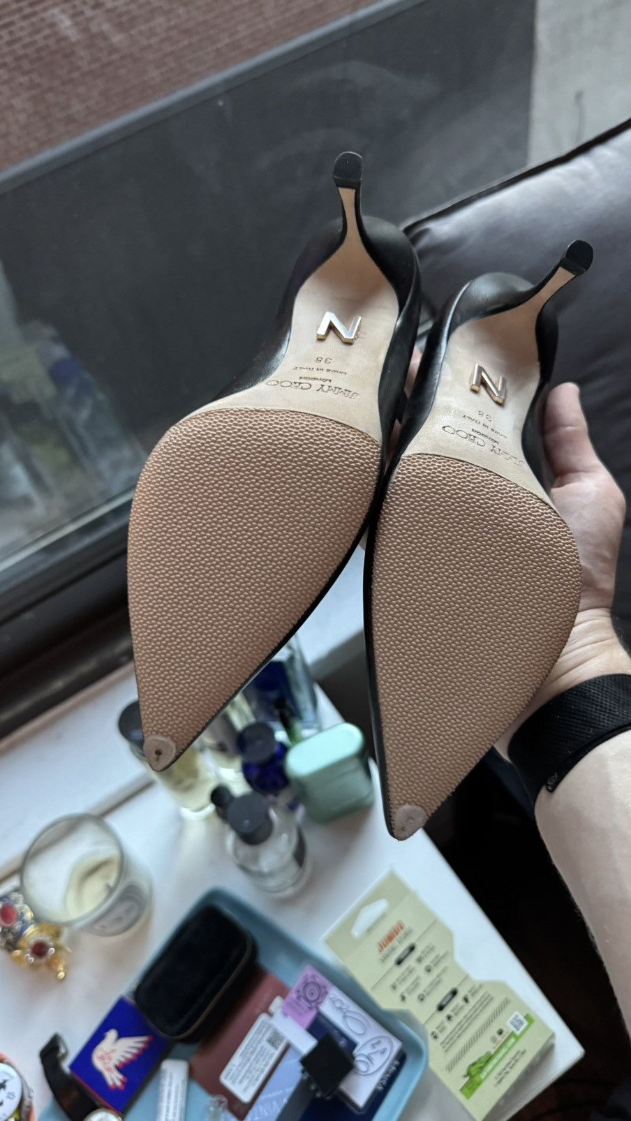 Jimmy Choo Jimmy Choo Leather Heels Size US 7.5 / IT 37.5 - 5 Thumbnail