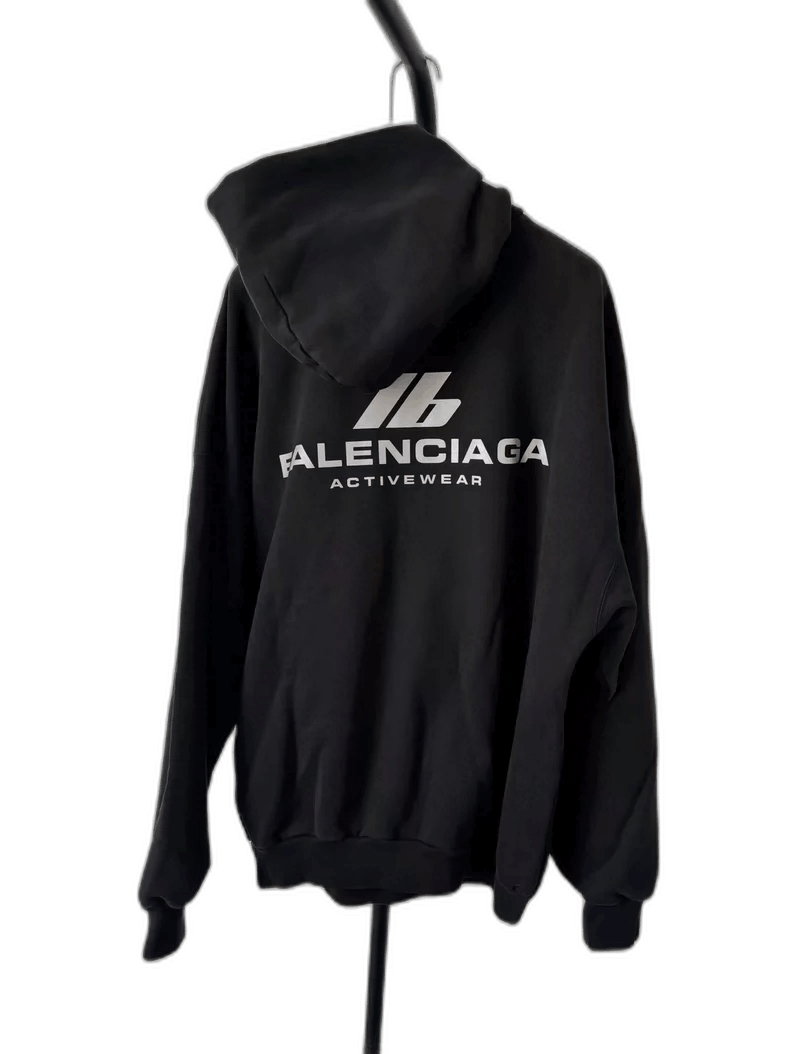 Balenciaga Balenciaga Reflective Logo Black Hoodie-2506 Size US S / EU 44-46 / 1 - 1 Thumbnail