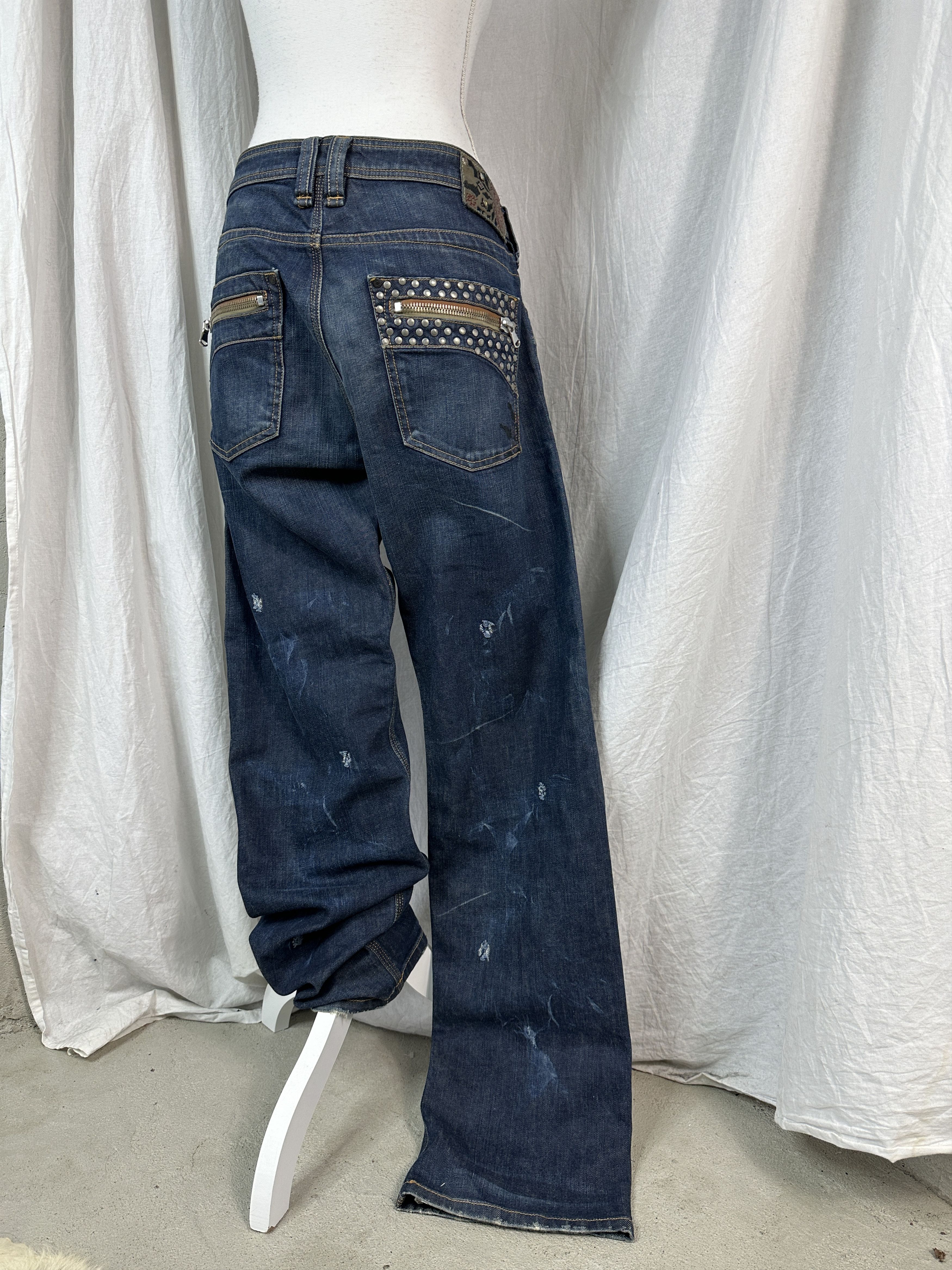 Diesel × Vintage Vintage Jeans Diesel Studded Size 34" / US 12 / IT 48 - 8 Thumbnail