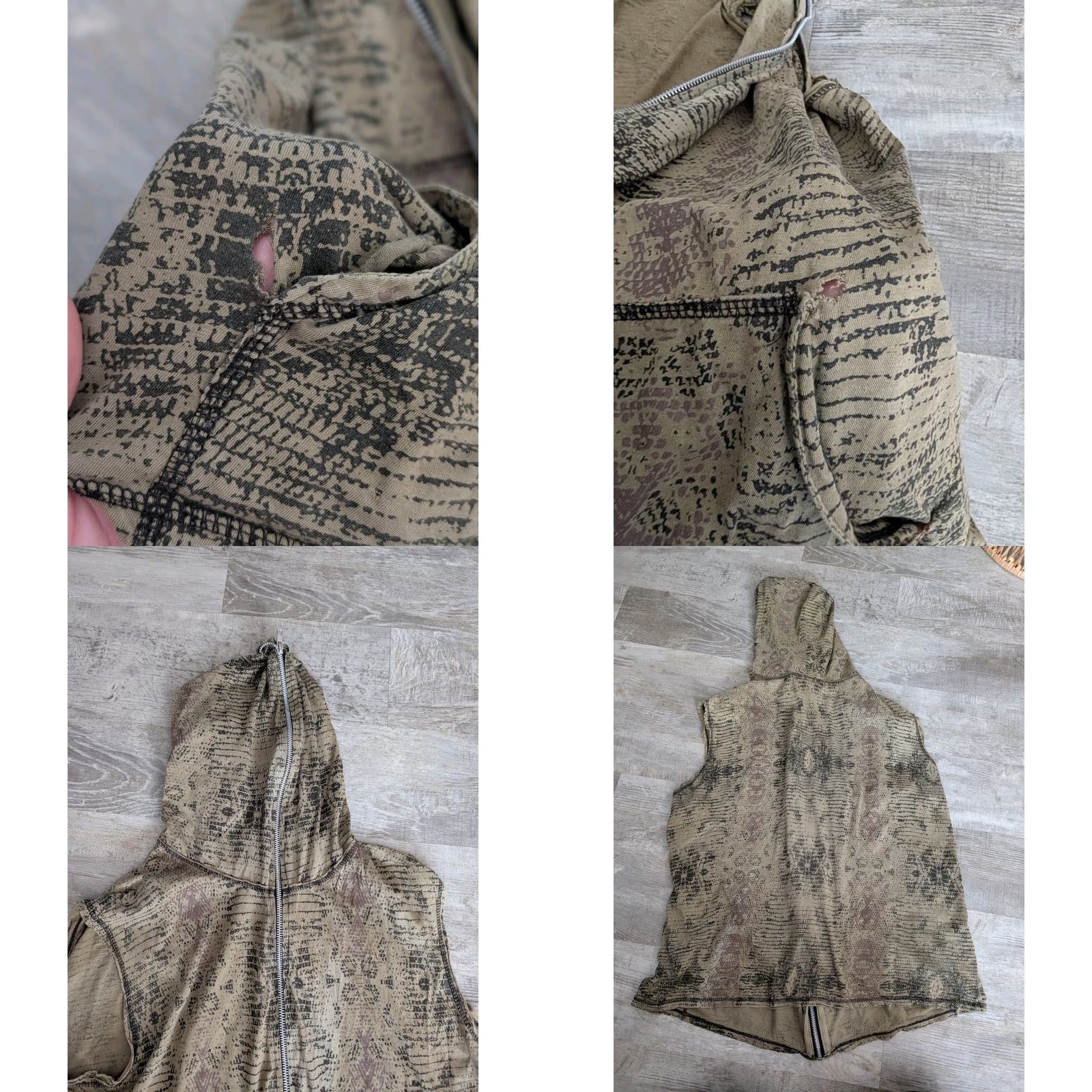 Vintage Festival Ratredz Full Zip Hood Sleeveless Shirt XL Mens Tribal Size US XL / EU 56 / 4 - 9 Thumbnail