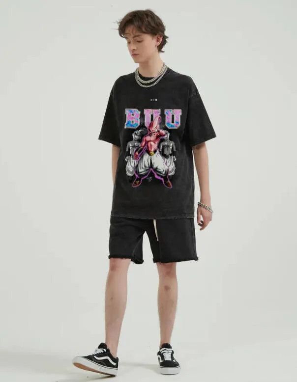 Anime × Japanese Brand kid Majin buu dbz anime Vintage Washed Oversized T-Shirt Size US L / EU 52-54 / 3 - 3 Thumbnail