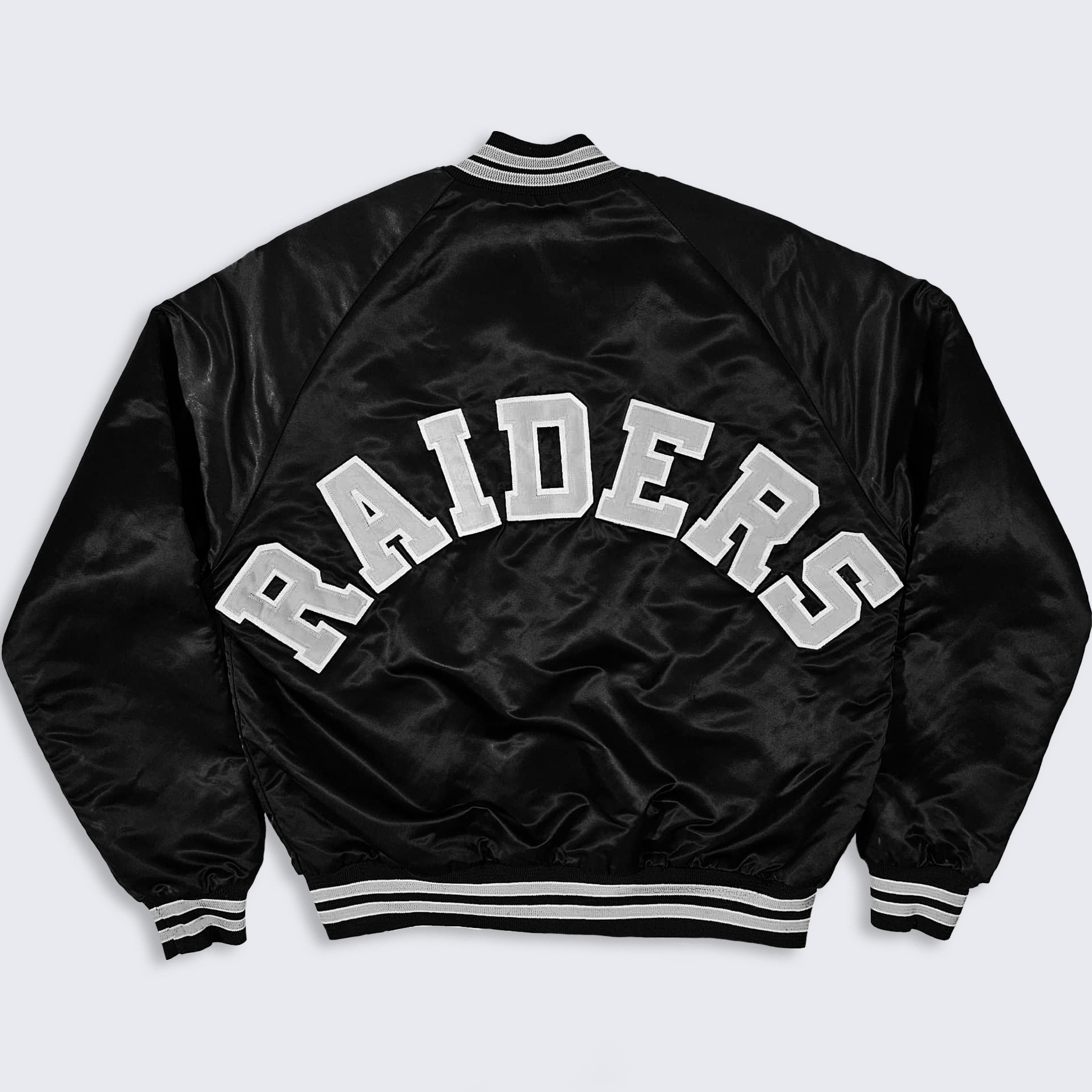 NFL Los Angeles Raiders Vintage 80s Chalk Line Bomber Jacket Size US M / EU 48-50 / 2 - 1 Thumbnail