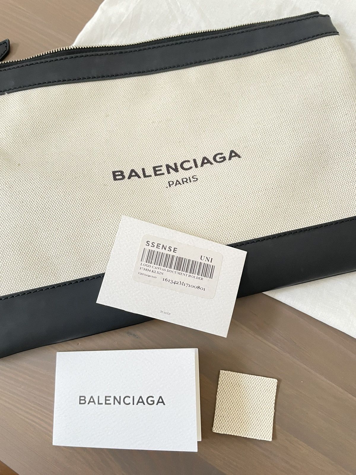 Balenciaga Balenciaga logo canvas document holder pouch Size ONE SIZE - 6 Thumbnail