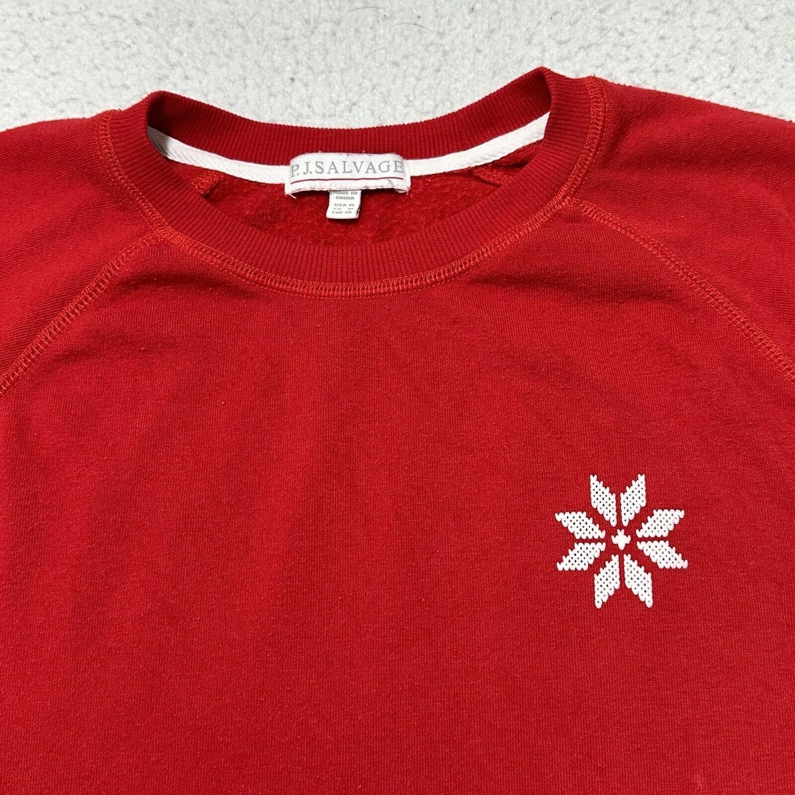 Other PJ Salvage Medium Red Christmas Sweatshirt Merry Flock Shirt Size M / US 6-8 / IT 42-44 - 5 Thumbnail