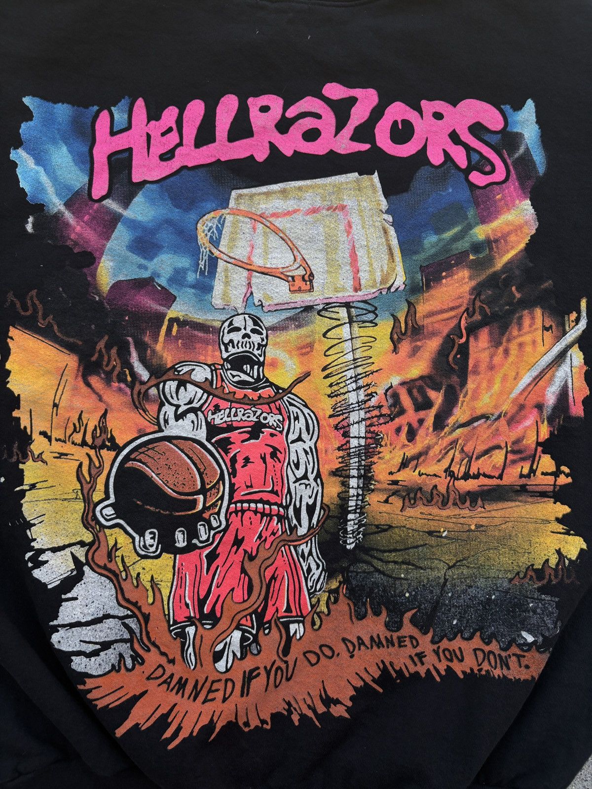Warren Lotas 2022 Warren Lotas HELLRAZORS “Damned If You Do” Hoodie Sz XL Size US XL / EU 56 / 4 - 6 Thumbnail