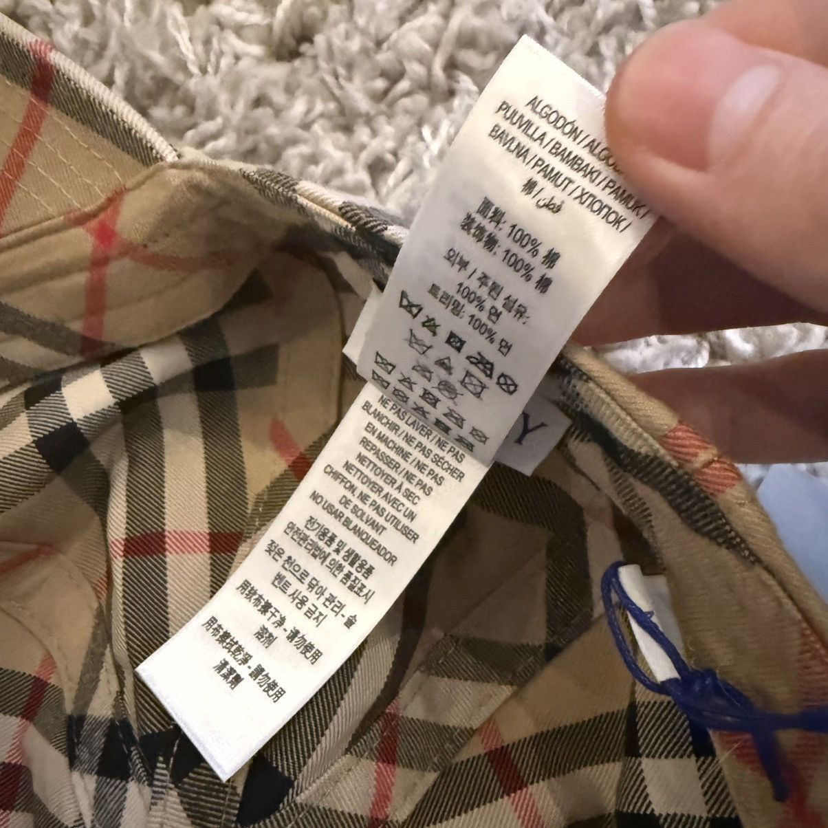 Burberry Burberry hat size M logo checked baseball cap B Size ONE SIZE - 8 Thumbnail