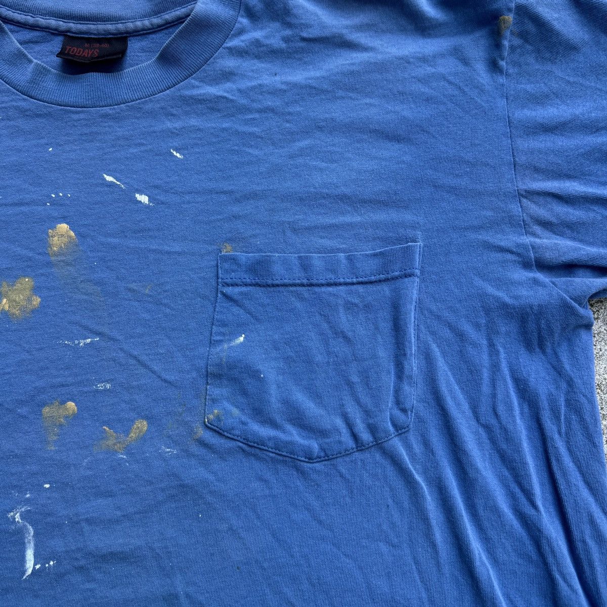 Vintage 90s Thrashed Faded Distressed Pocket Tee ERD Grunge Size US M / EU 48-50 / 2 - 8 Thumbnail