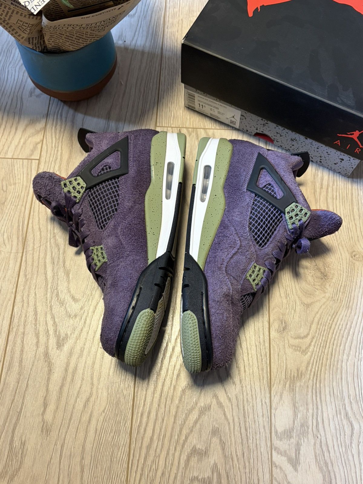 Nike Jordan 4 Retro - Canyon Purple (w) 11.5/44 Size US 11.5 / EU 44-45 - 8 Thumbnail