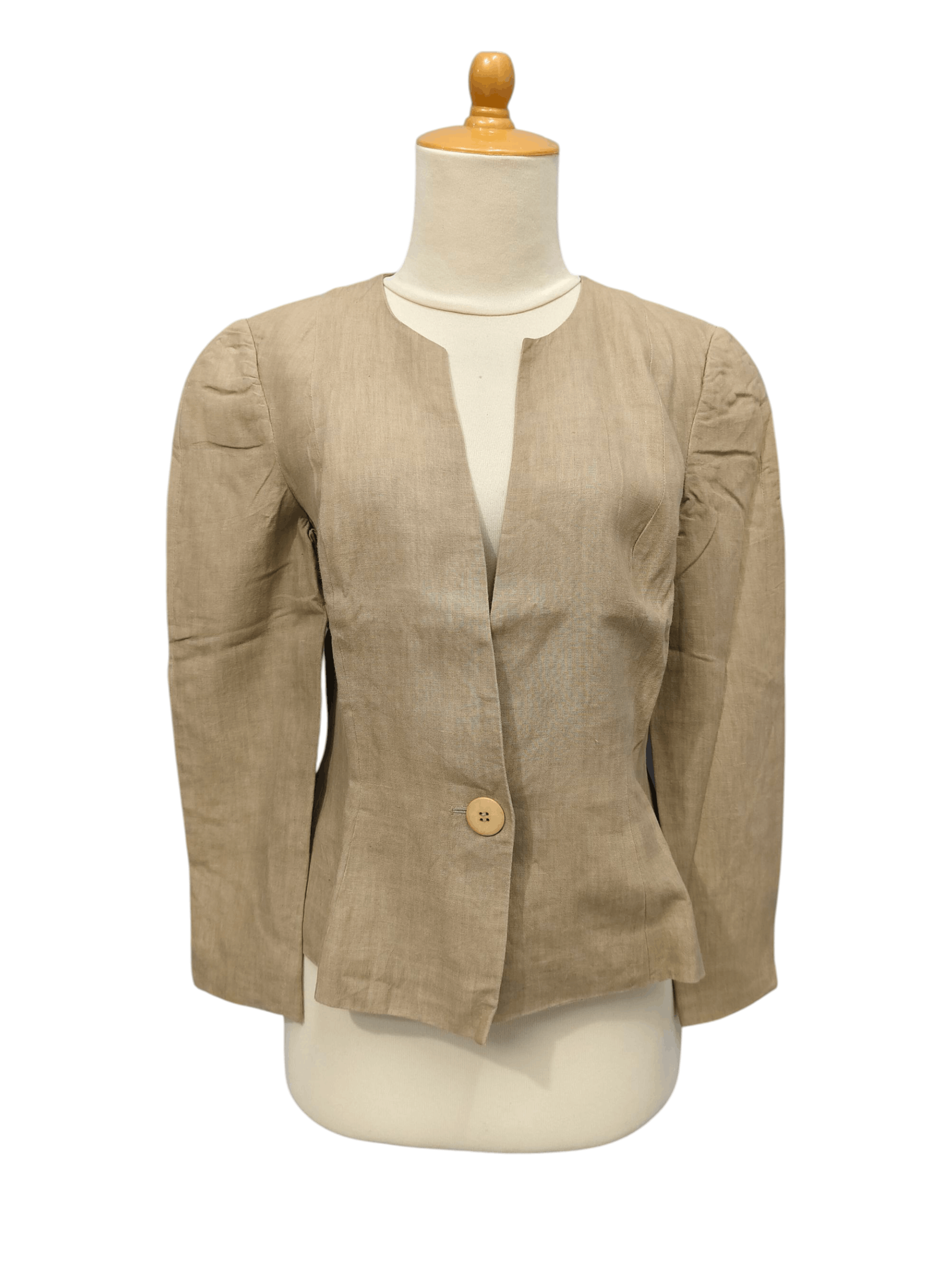 Krizia 90s Krizia🇮🇹 Linen Minimalist Tailored Blazer Jacket Size M / US 6-8 / IT 42-44 - 1 Thumbnail