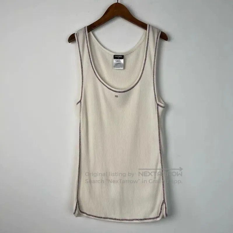 Chanel Chanel Summer White Women's Pullover . Size L / US 10 / IT 46 - 1 Thumbnail