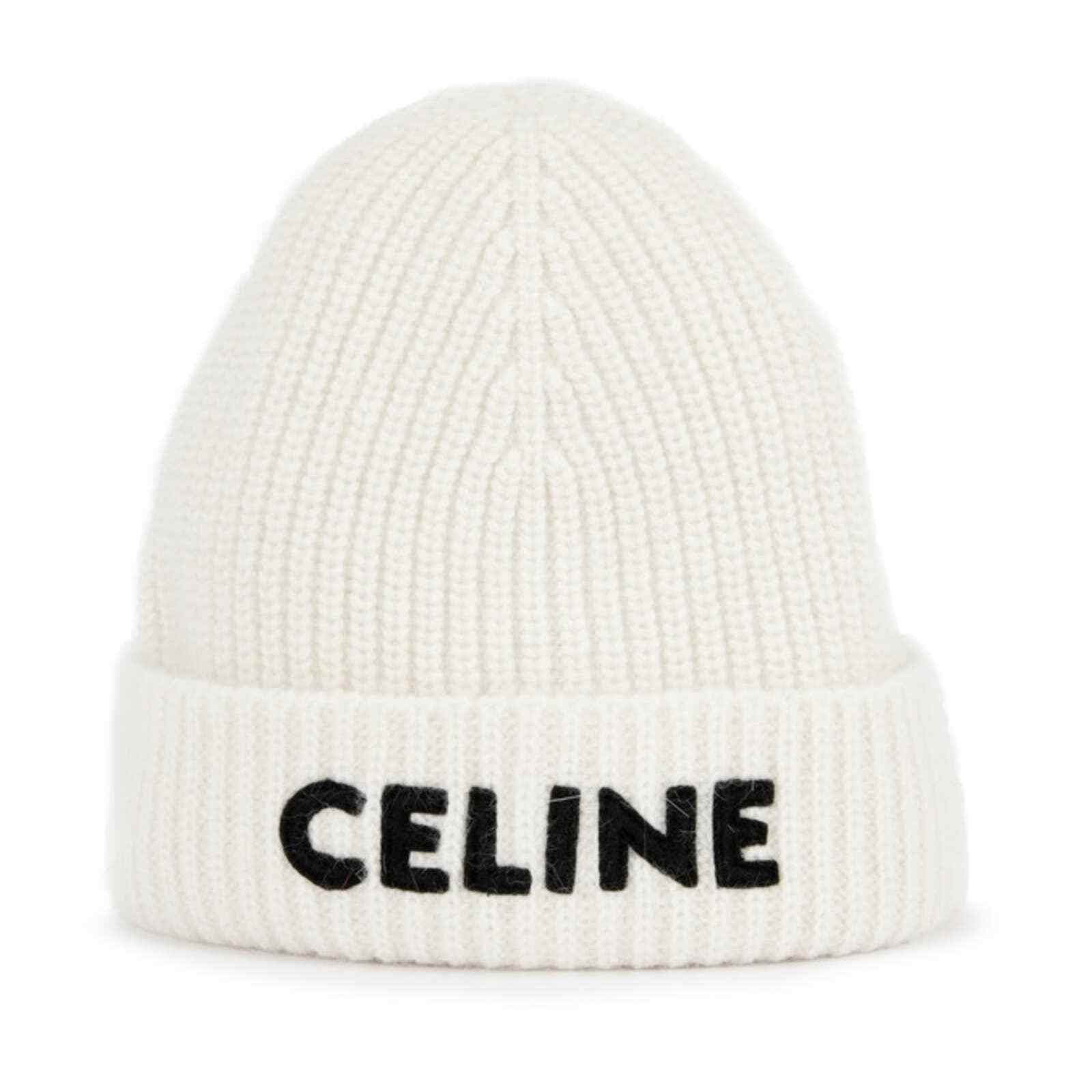 Celine Celine Paris Laine Knit Wool Embroidered Cap Winter Hat Size ONE SIZE - 1 Thumbnail
