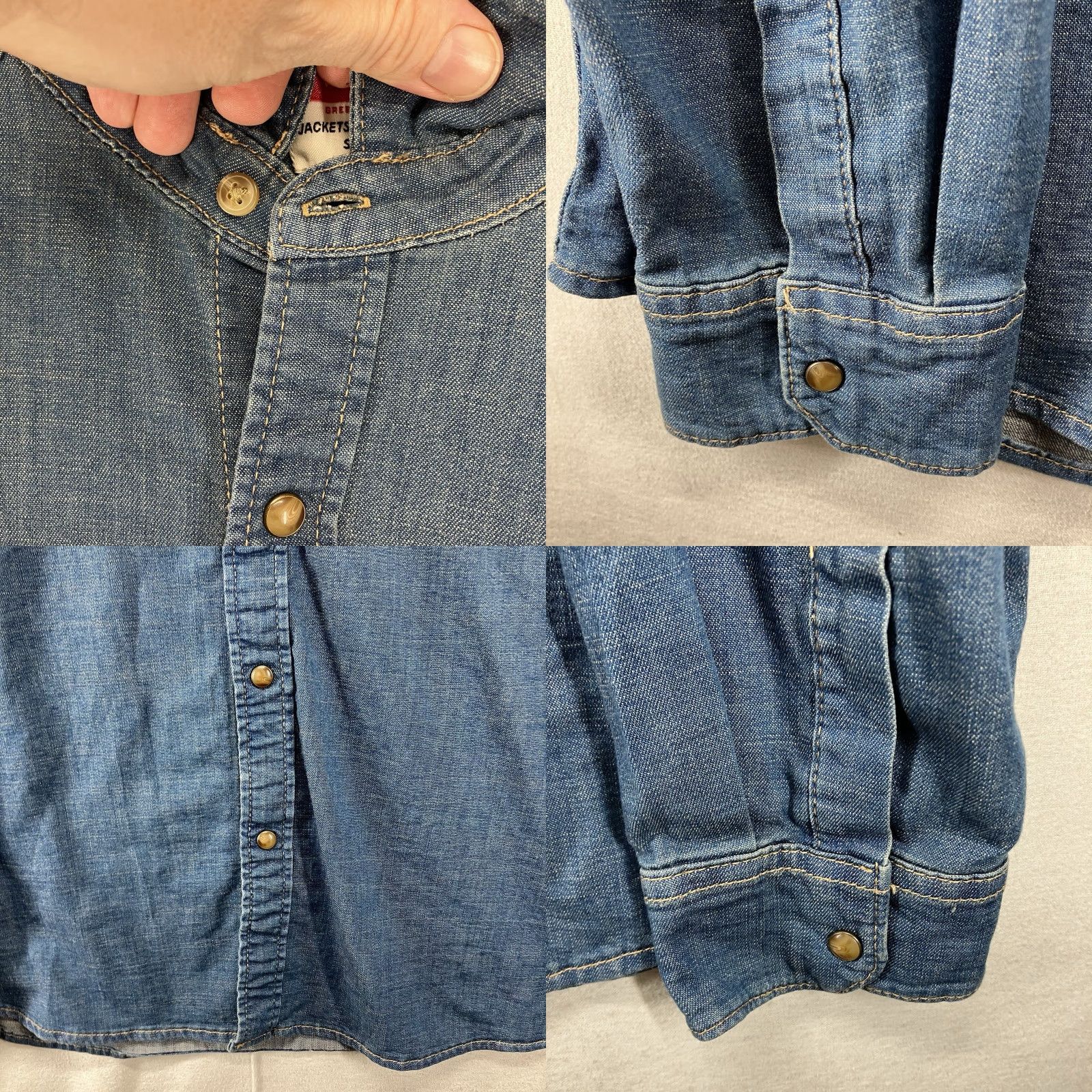 Wrangler VINTAGE Wrangler Denim Pearl Snap Western Shirt 2XL Blue Cowboy Workwear Mens Size US XXL / EU 58 / 5 - 8 Thumbnail