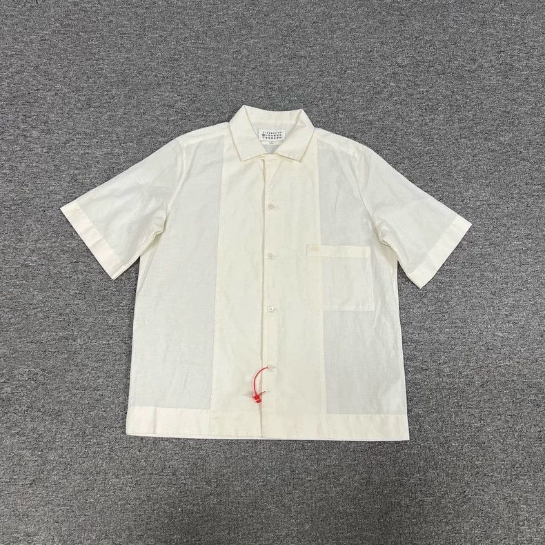 Maison Margiela Maison Margiela Cuban collar short-sleeved shirt Size US XXS / EU 40 - 1 Thumbnail