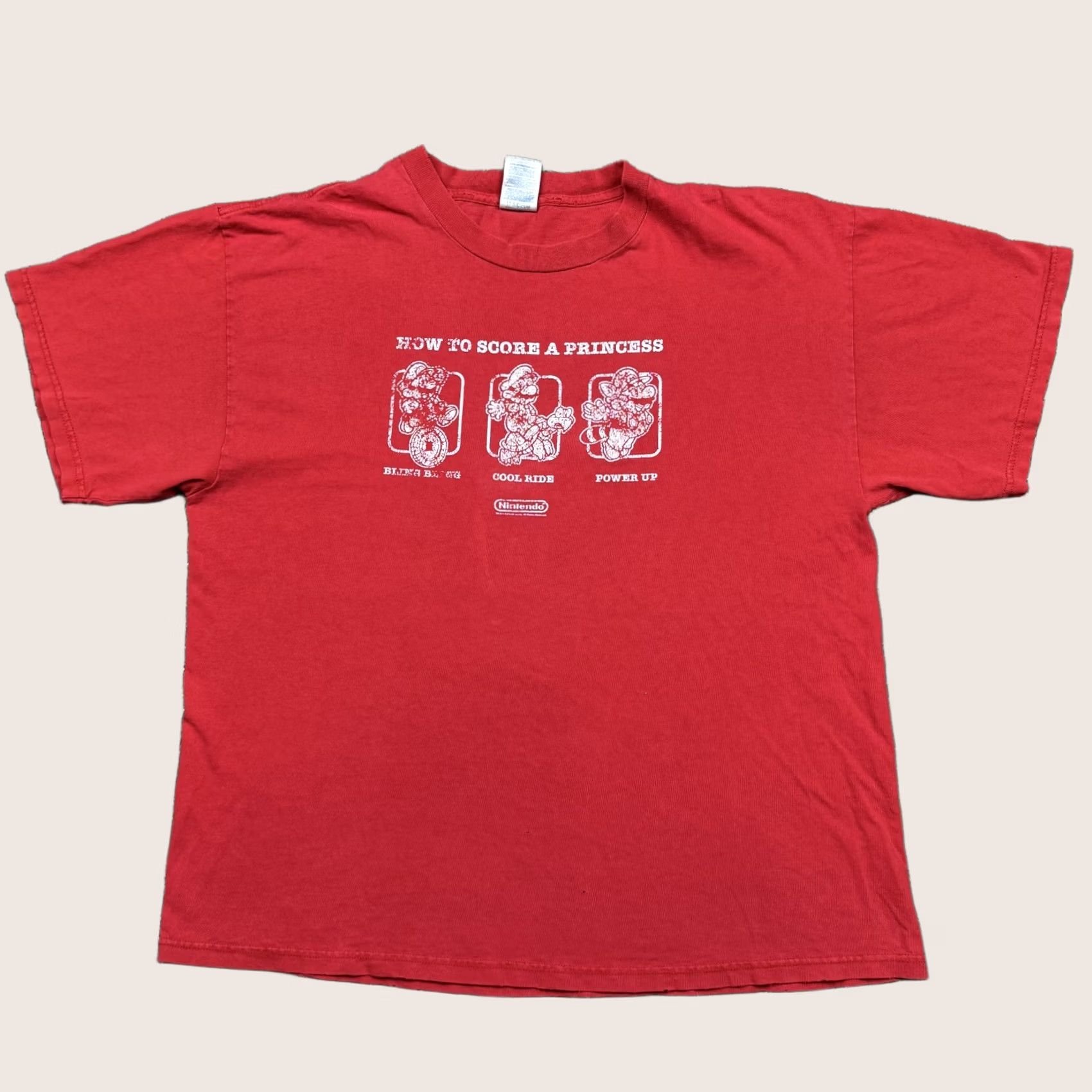 Delta VINTAGE Delta Mario Graphic T Shirt Men’s XL Red Short Sleeve Tee Size US XL / EU 56 / 4 - 1 Thumbnail