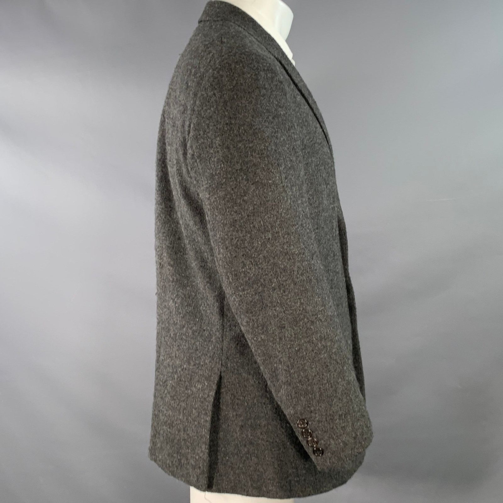 Ralph Lauren Size 38 Regular Grey Black Heather Notch Lapel Sport Coat Size 38R - 2 Thumbnail
