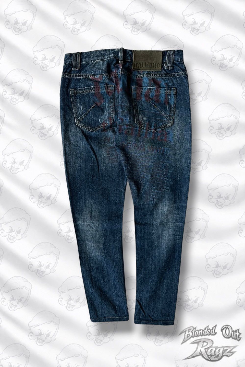 John Galliano Galliano Newspaper Denim | Grailed