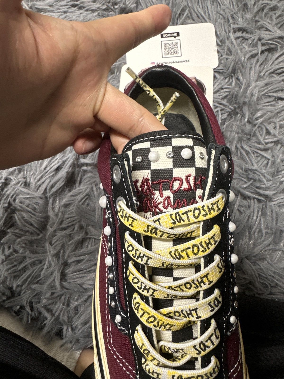 Satoshi Nakamoto × Vans Satoshi Nakamoto OTW Old Skool Vans Pearlized Burgundy FNF Size US 6.5 / EU 39-40 - 5 Thumbnail