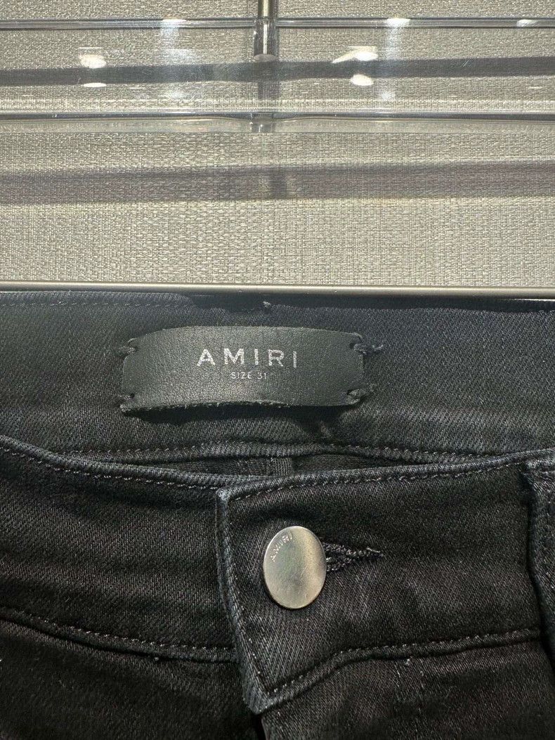 Amiri Amiri Black Cashew Flower Patch mx2 Jeans Size US 31 - 3 Thumbnail