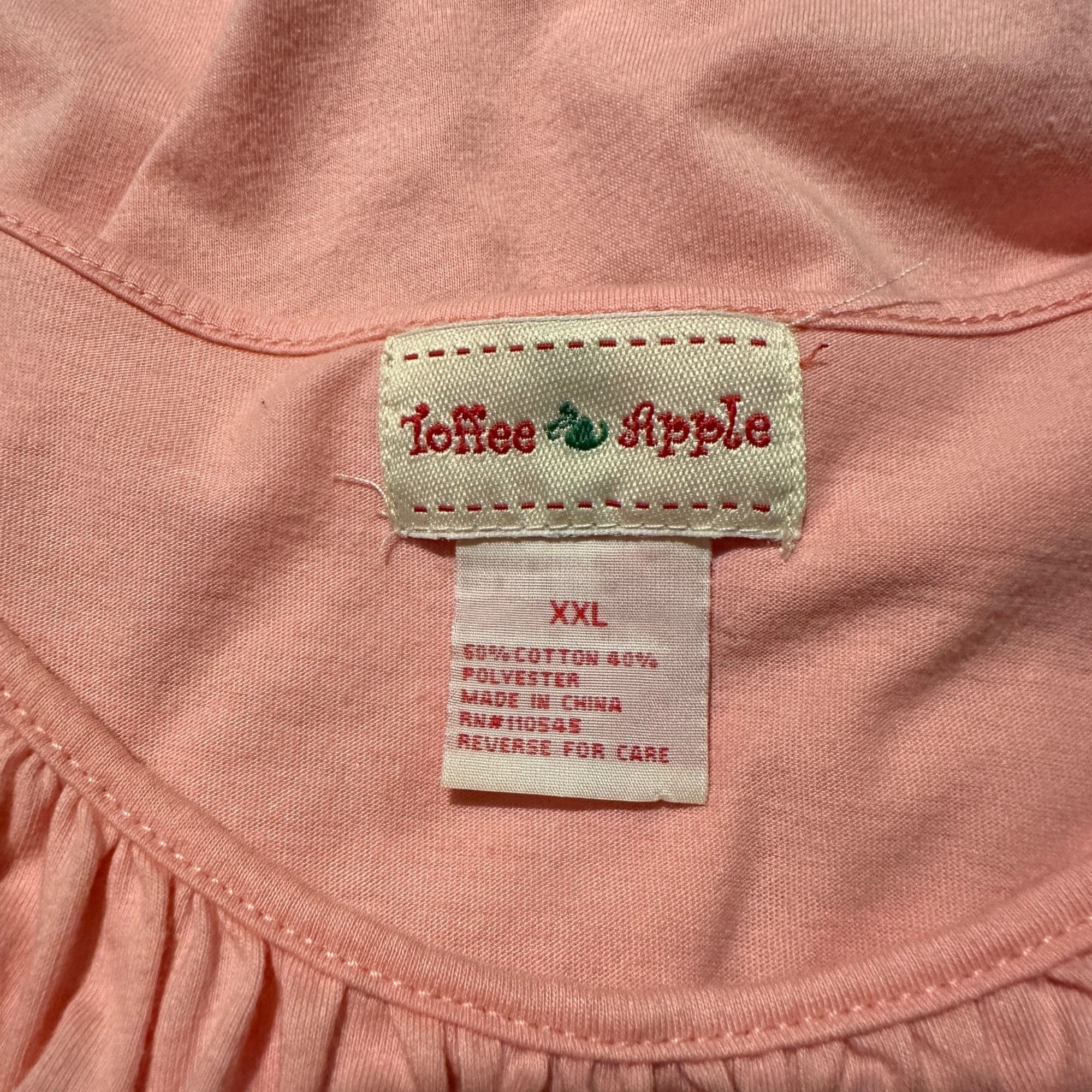 Vintage Toffee Apple XXL Bubble Gum Pink Ruched Cap Sleeve Flowing T Size XXL / US 16-18 / IT 52-54 - 9 Thumbnail