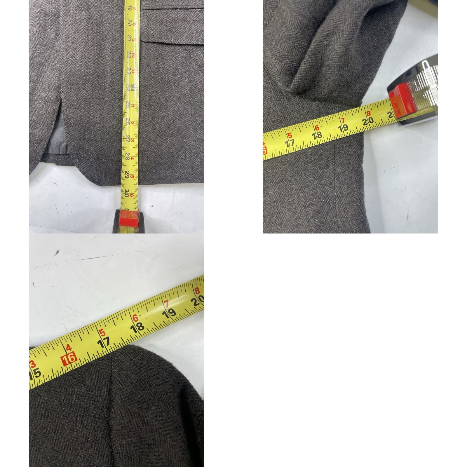 Rag & Bone Rag & Bone Blazer Mens 38 Brown Wool Herringbone Notch Lapel One-Button Single-Breasted Jacket Coat Regular Fit Size 38R - 8 Thumbnail
