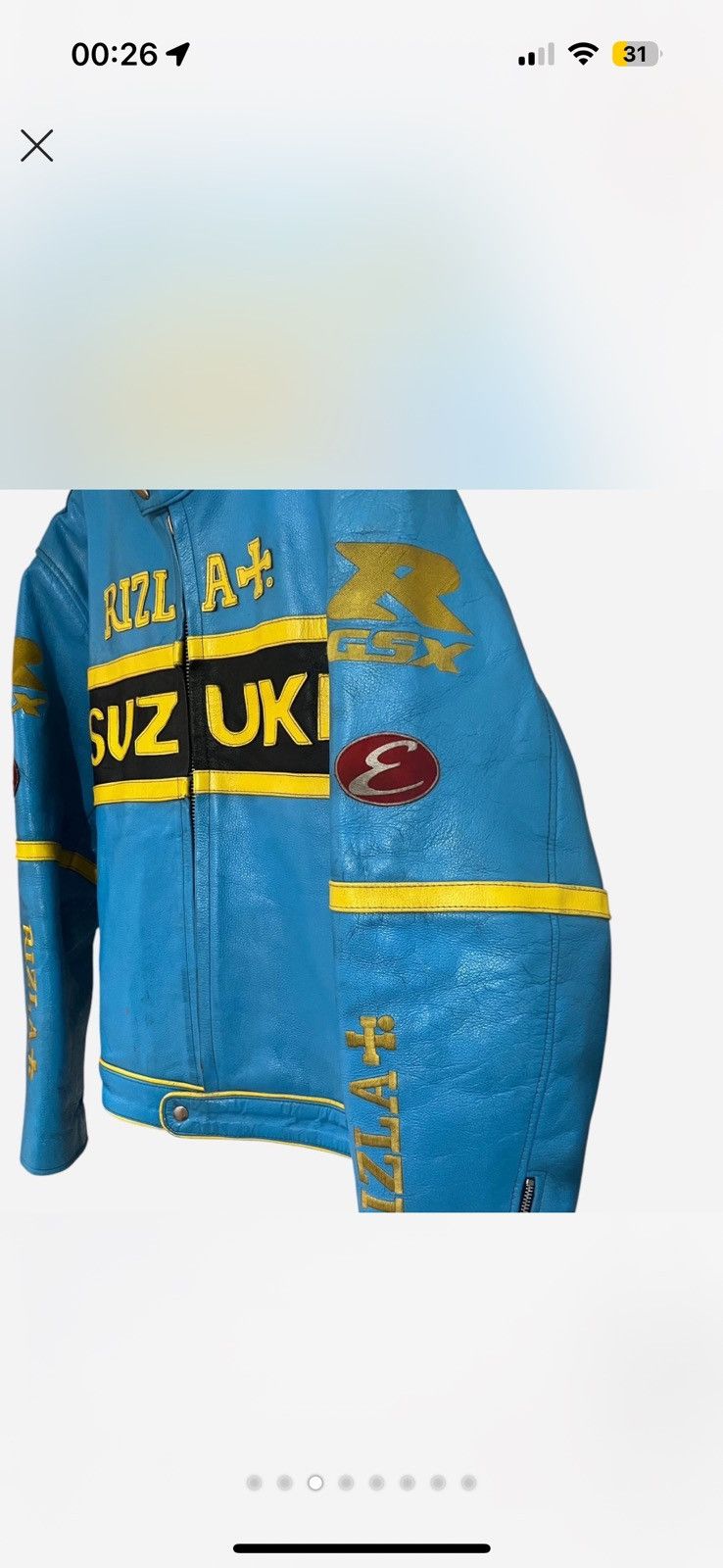 Vintage Blue Suzuki Leather Racking Jacket Size US XL / EU 56 / 4 - 4 Thumbnail