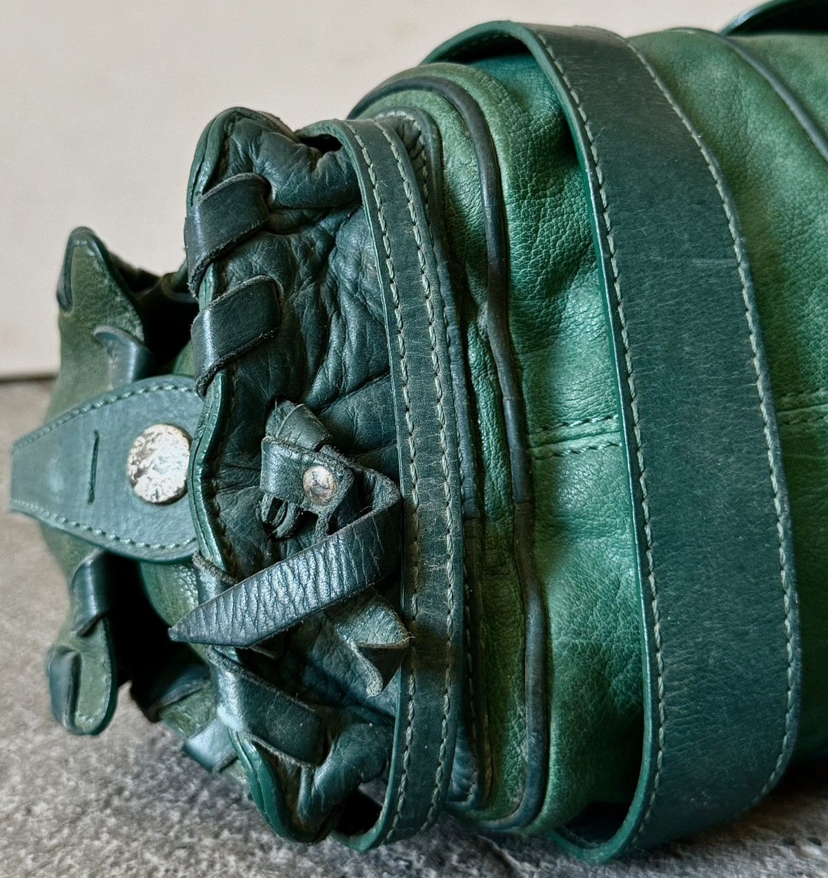 Chloe Chloe - 2000’s - Phoebe Philo - Green Leather Silverado Bag Size ONE SIZE - 13 Thumbnail