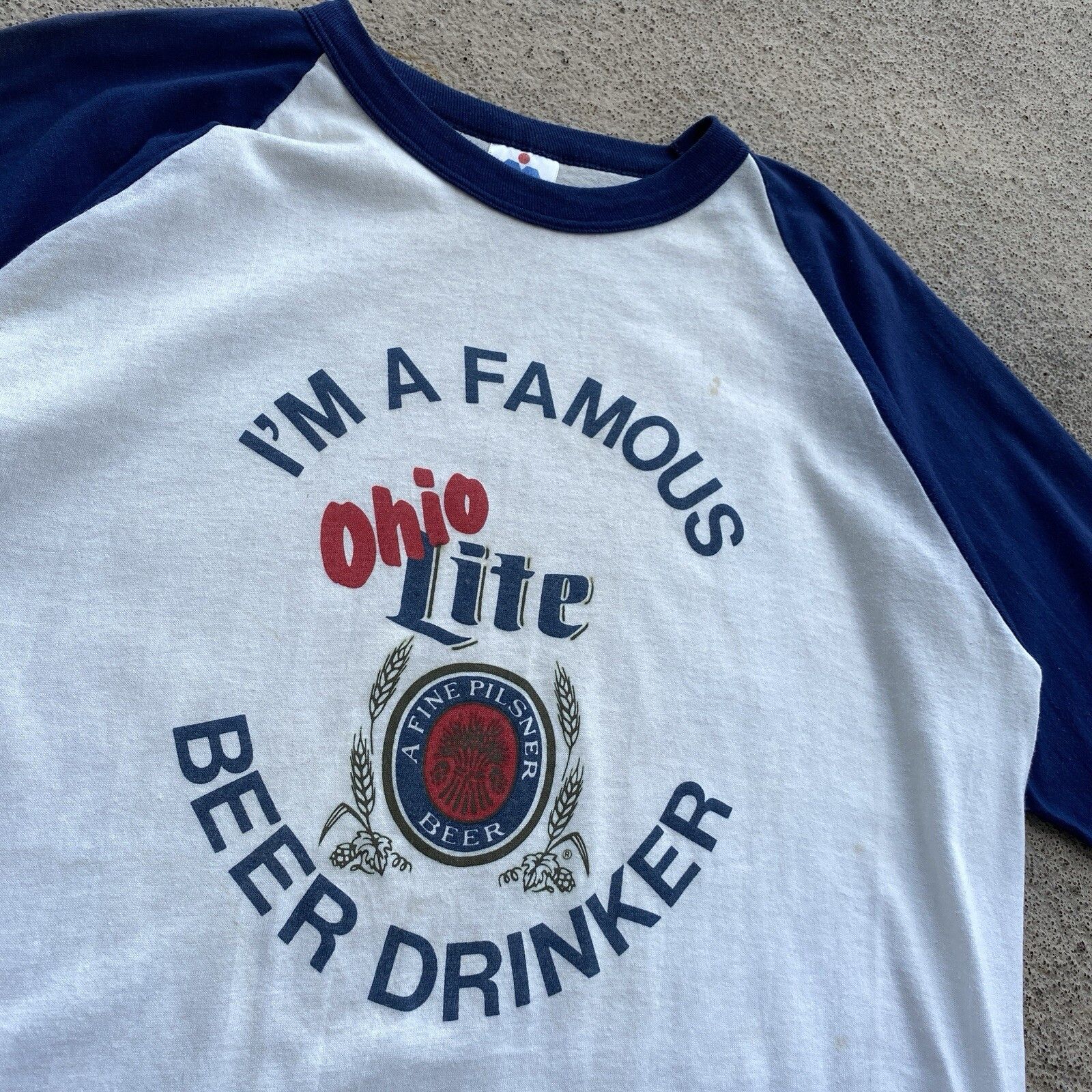 Vintage Vintage 70s Miller Lite Beer 3/4 Sleeve Shirt Made In Usa Size US L / EU 52-54 / 3 - 4 Thumbnail