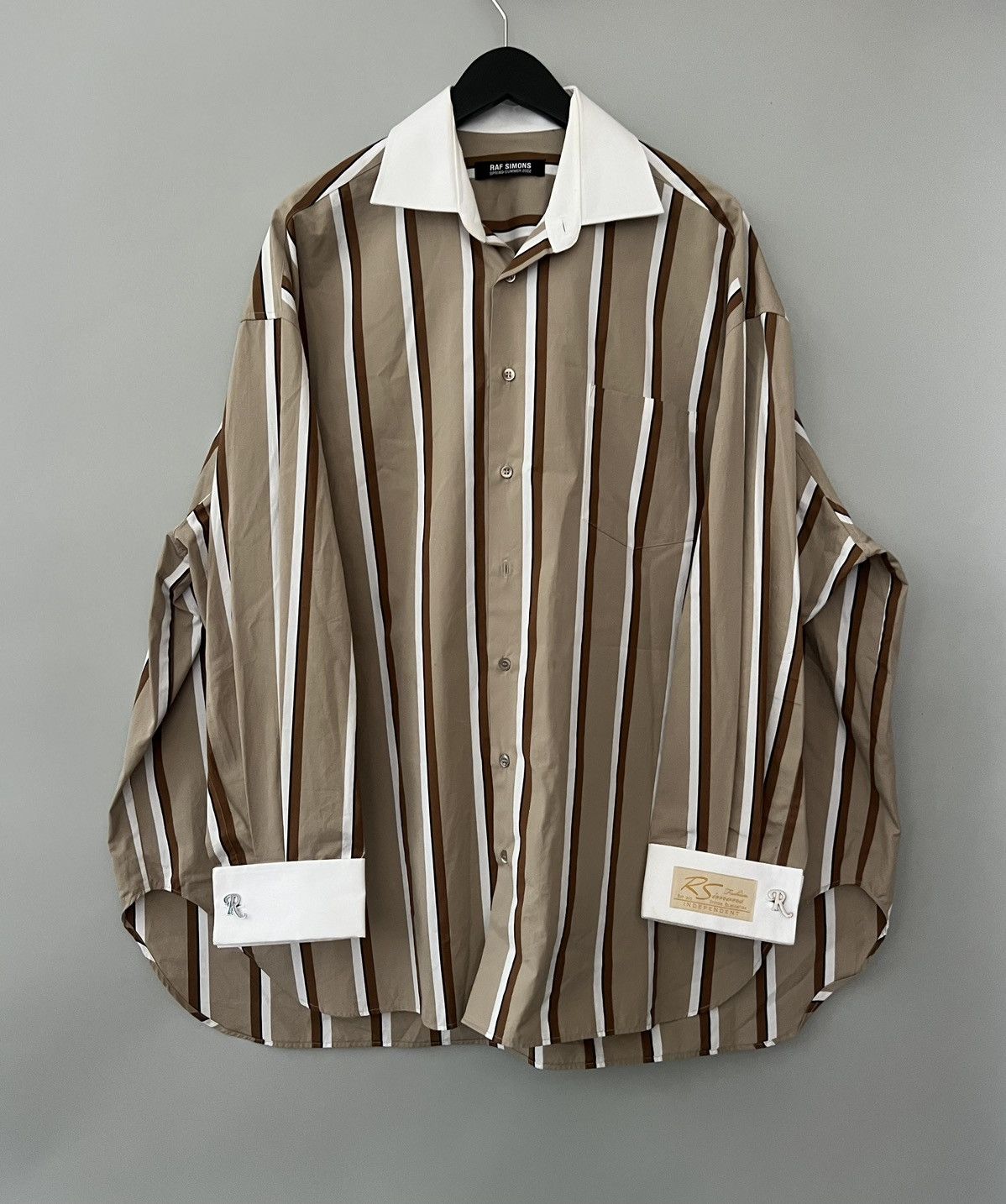 Raf Simons Raf Simons Beige Cotton Shirt Size US L / EU 52-54 / 3 - 1 Thumbnail