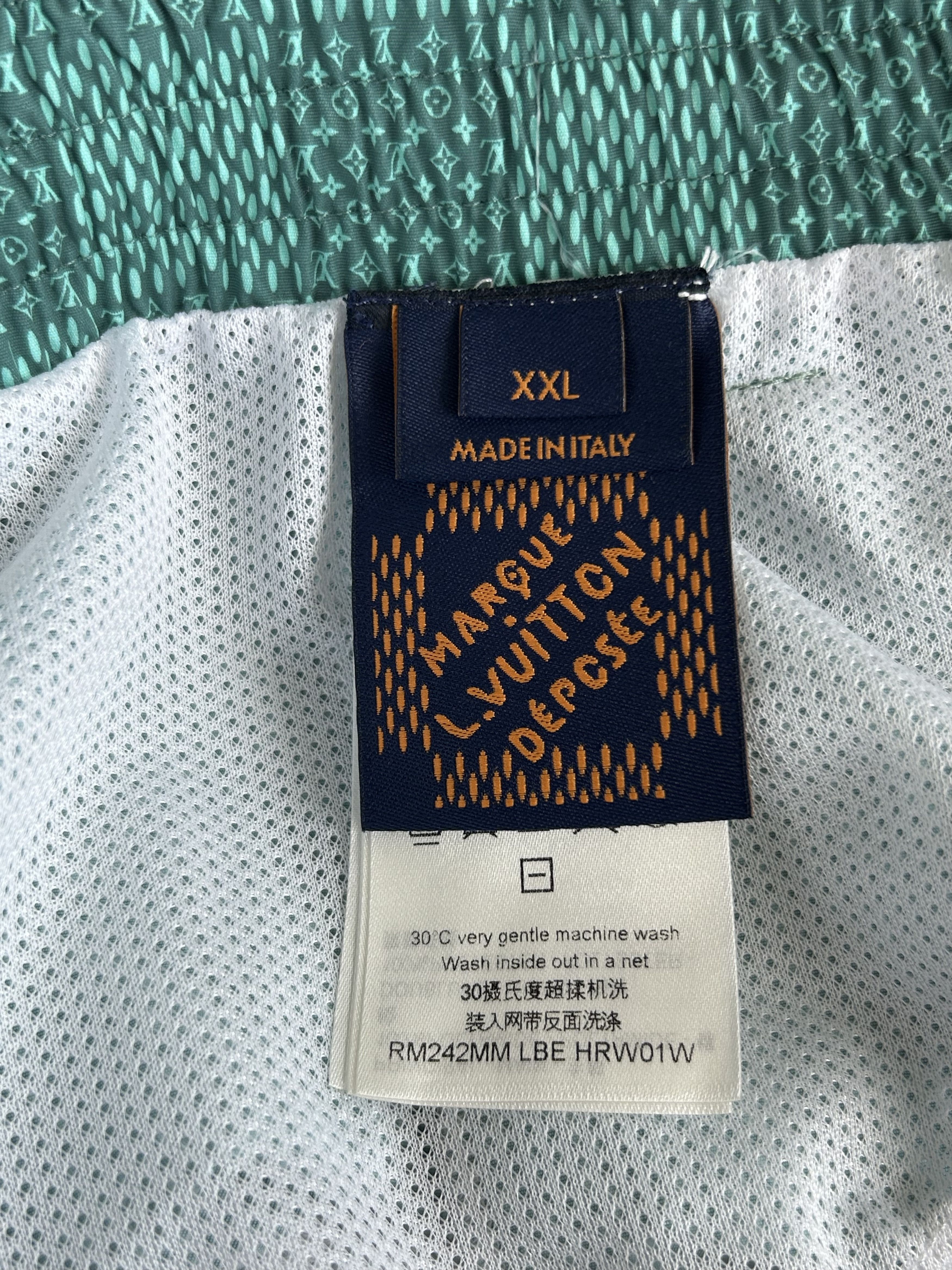 Louis Vuitton Louis Vuitton Green Damier Swimshorts Size US 38 / EU 54 - 4 Thumbnail