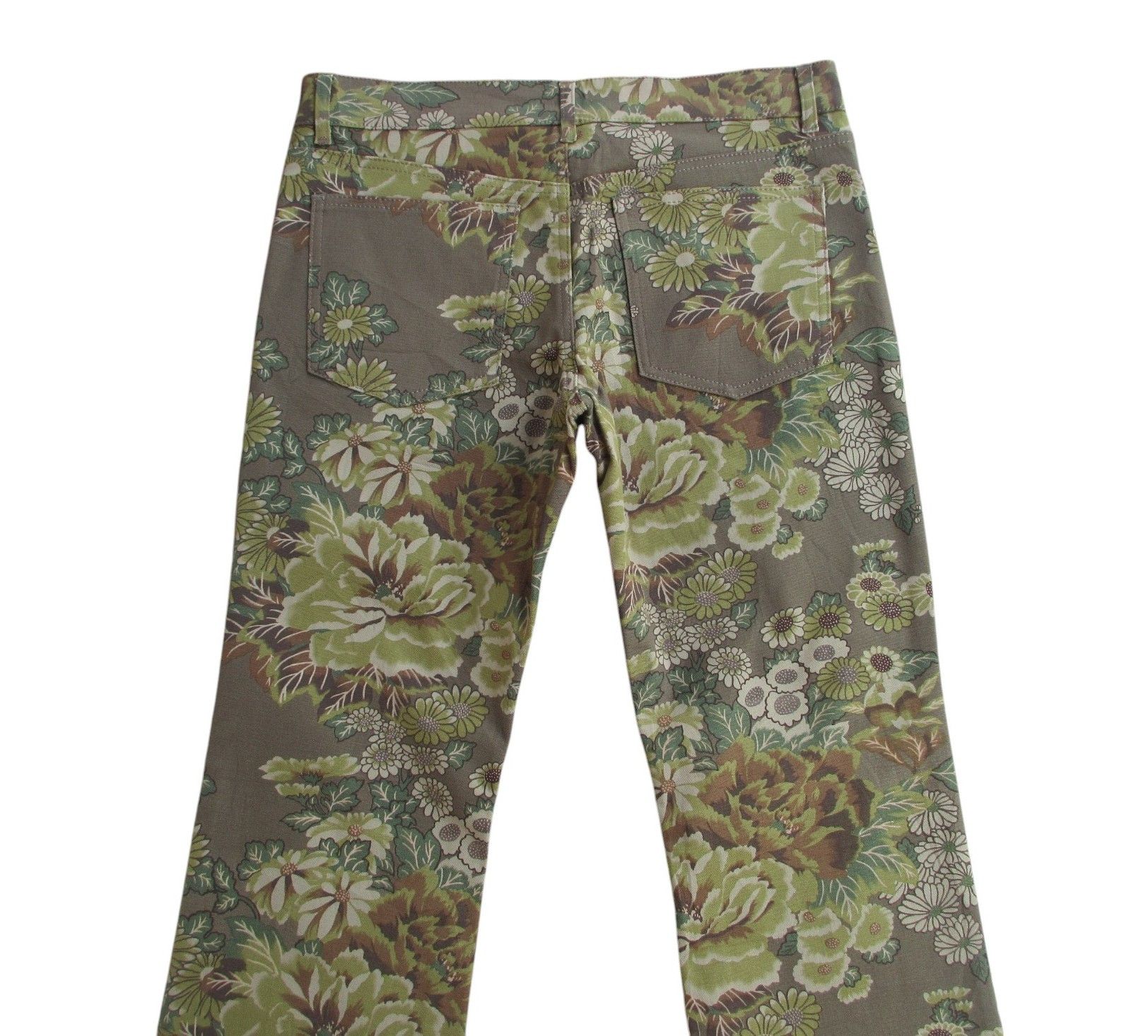 Japanese Brand FLARED JAPANESE CHEALSEA OLD FLORAL ABSTRACT LOWRISE SLIM Size US 28 / EU 44 - 9 Thumbnail