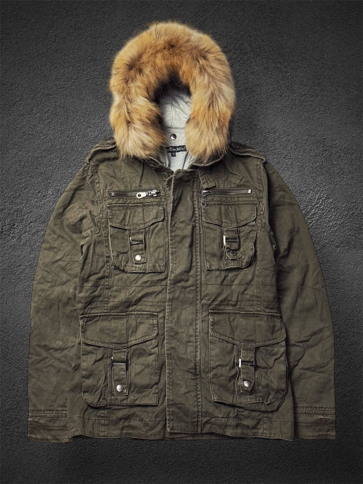 in the attic インジアテック fur jacket Y2K L