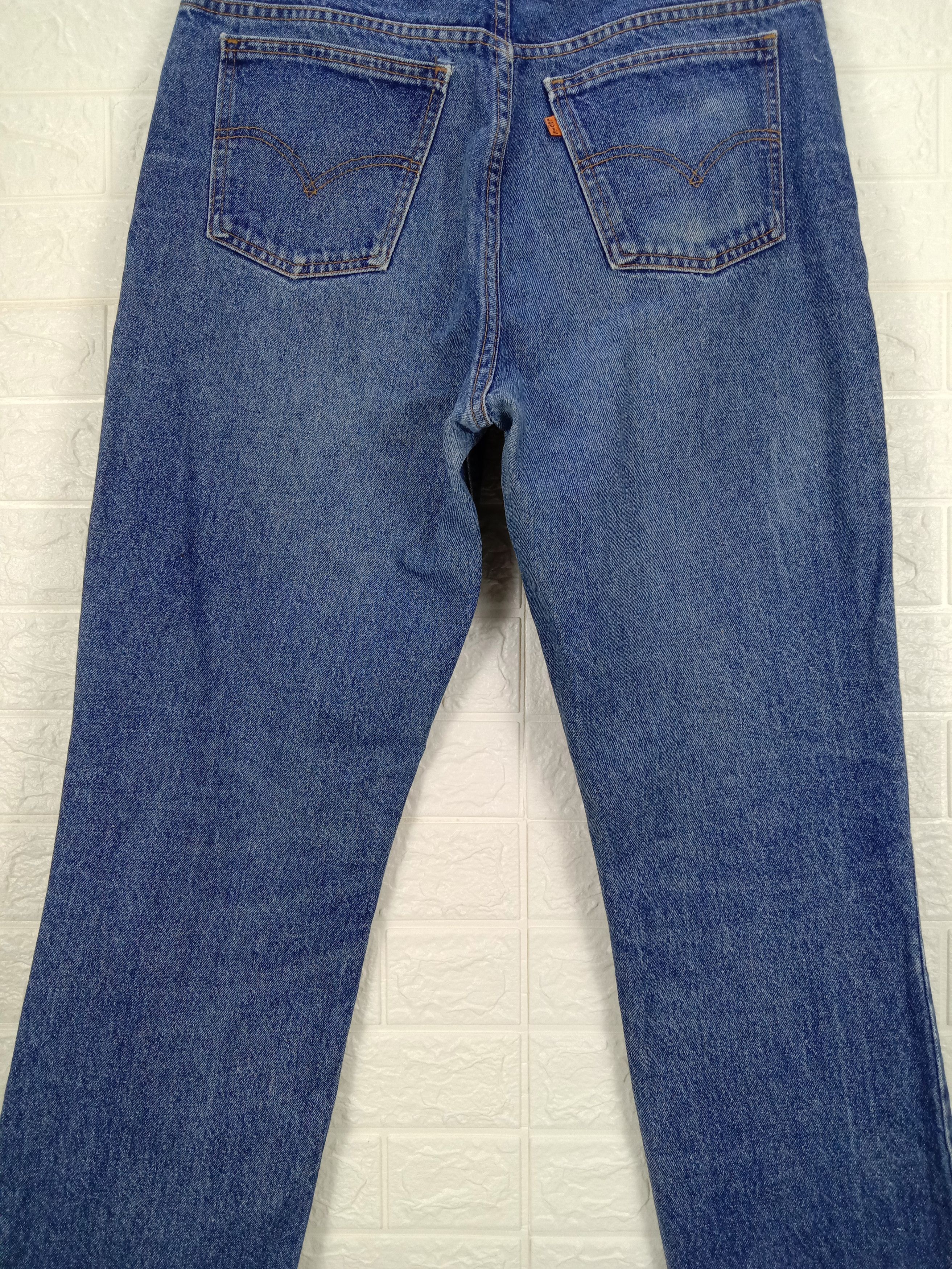 Levi's Vintage 90s Levi's 506 Orange Tab Jeans Blue Wash Denim Size 34" / US 12 / IT 48 - 7 Thumbnail