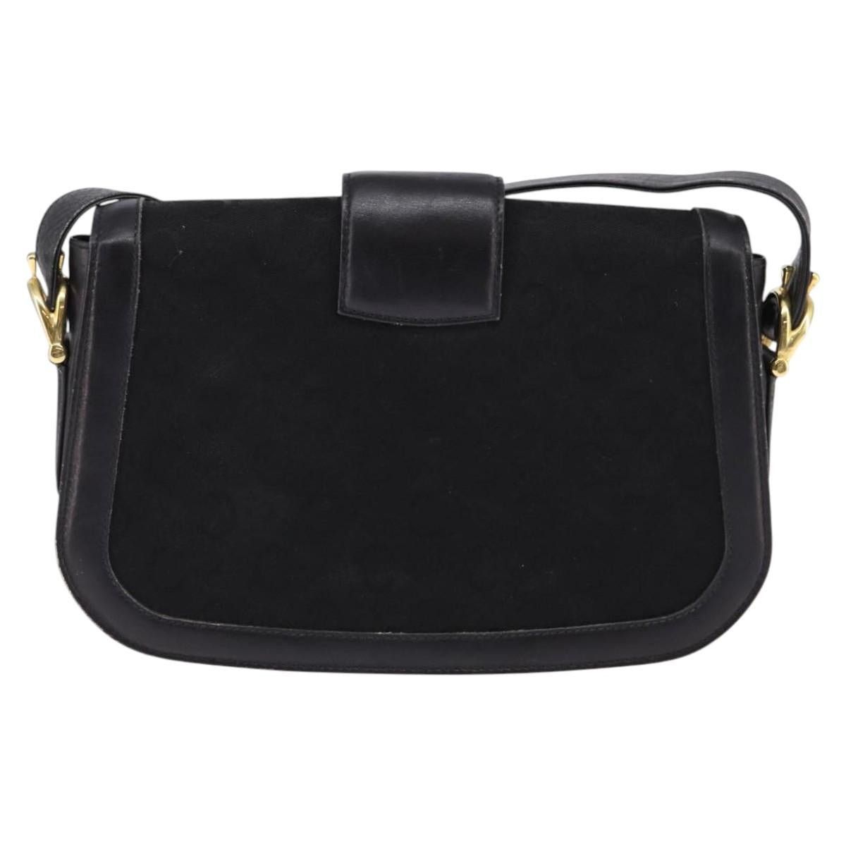 Celine CELINE C Sulky Shoulder Bag Canvas Black Gold Size ONE SIZE - 3 Thumbnail