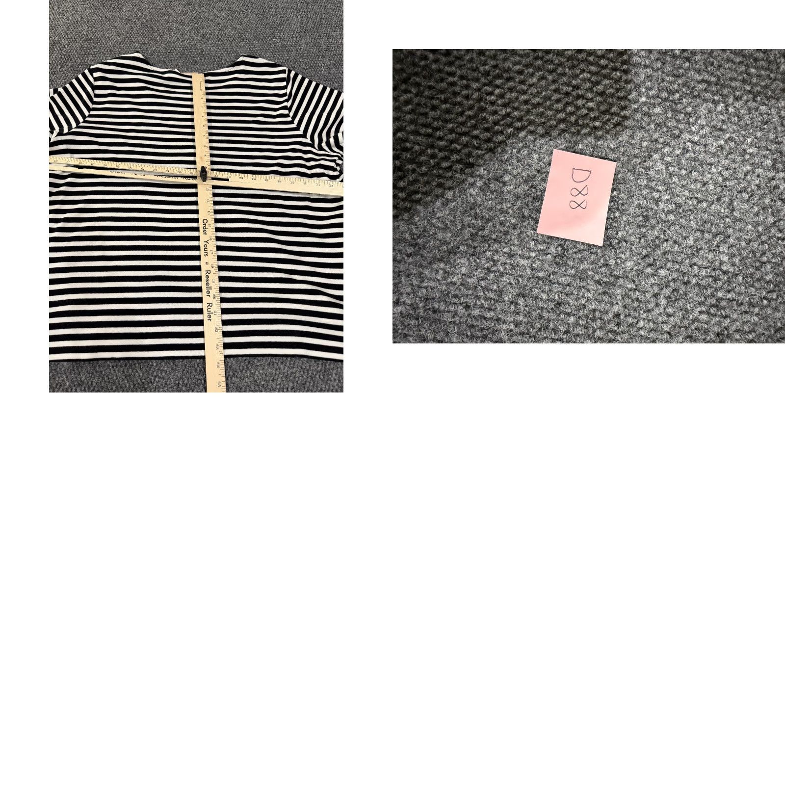 Vintage Alfred Dunner Women Pink? Black Striped Pullover Knit Blouse Casual 2X Short Sleeve Round Neck Regular Fit Cotton Polyester Size XXL / US 16-18 / IT 52-54 - 8 Thumbnail