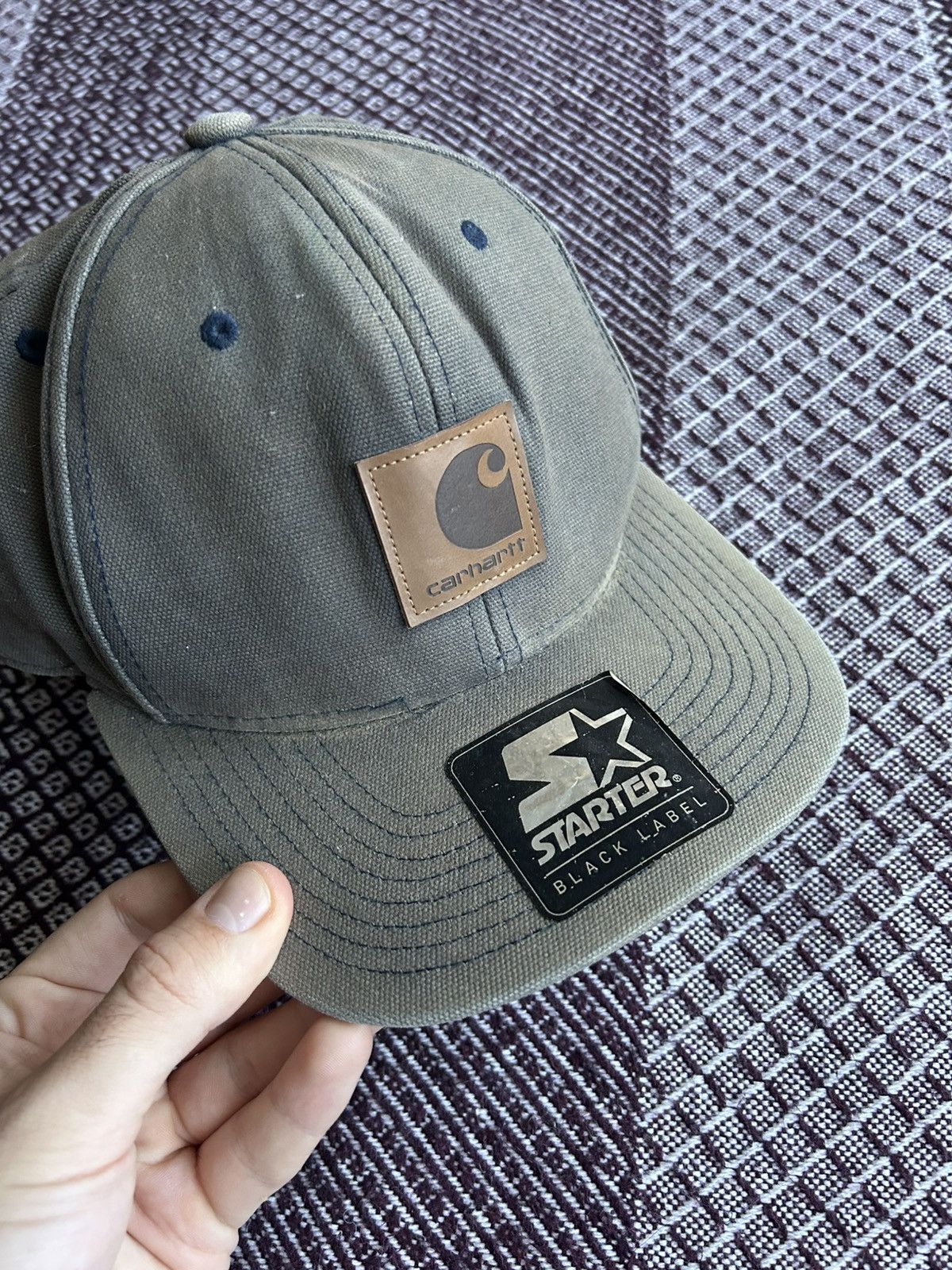 Carhartt Vintage Carhartt Starter Black Label Logo Faded Cap Size ONE SIZE - 2 Thumbnail
