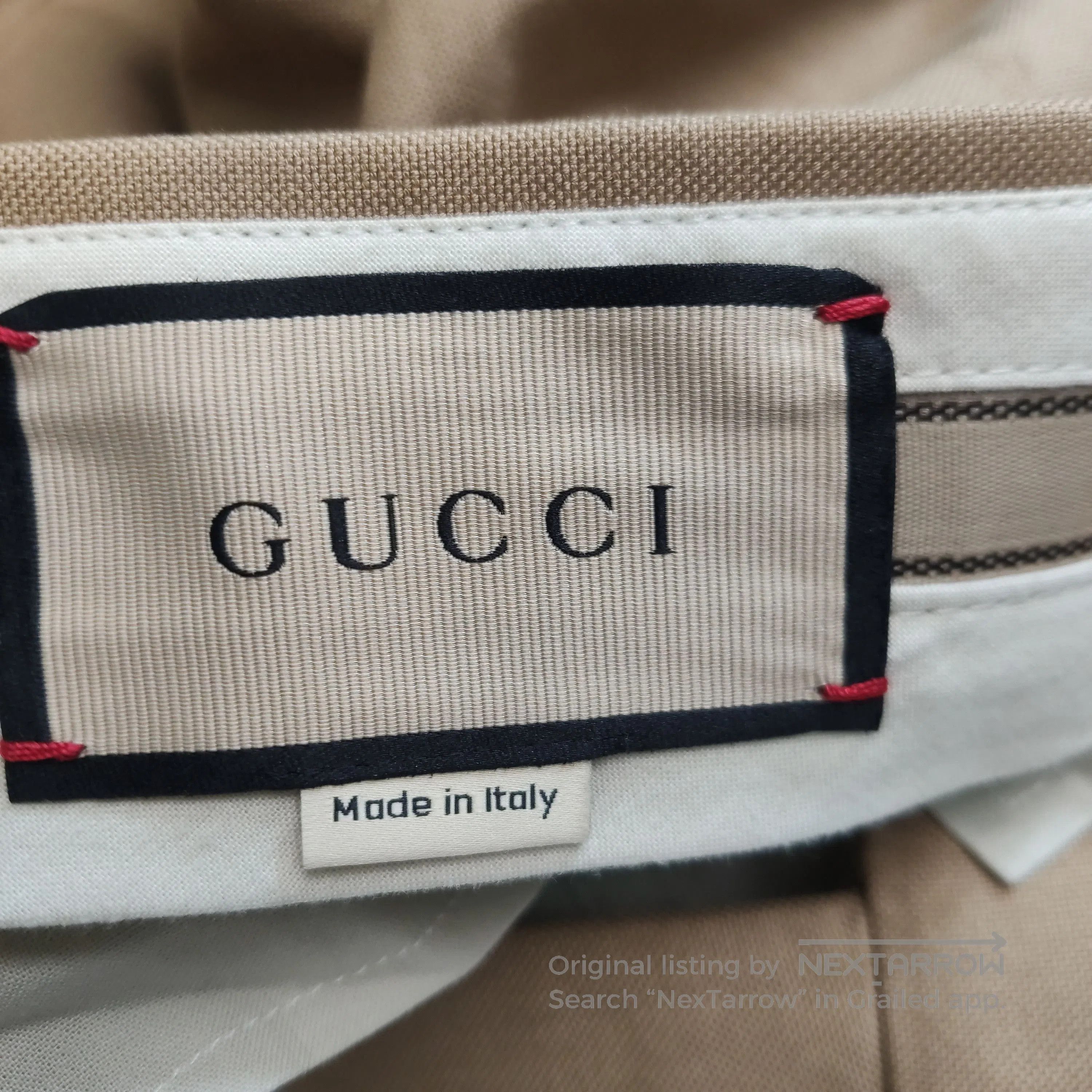 Gucci Gucci Beige Logo Waistband Tailored Pants M. Size US 30 / EU 46 - 5 Thumbnail