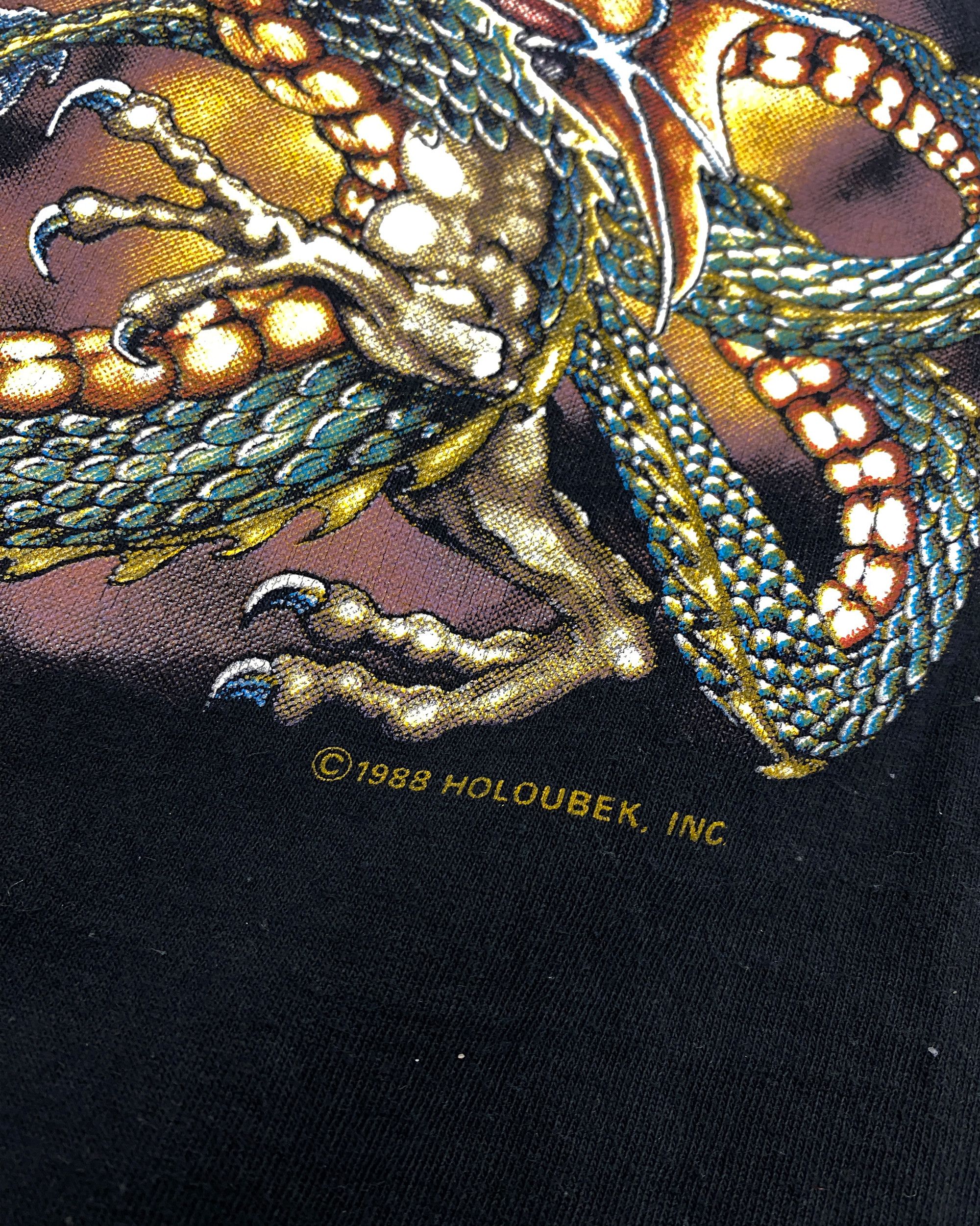 Harley Davidson × Vintage 1988 3D Graphic Single Stitched T-Shirt Size US L / EU 52-54 / 3 - 7 Thumbnail