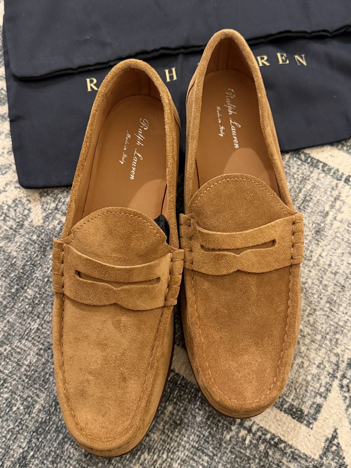 Ralph Lauren Purple Label Chalmers Calf Suede Loafers Ralph Lauren Purple label - Chalmers Suede Penny Loafers  main image 3