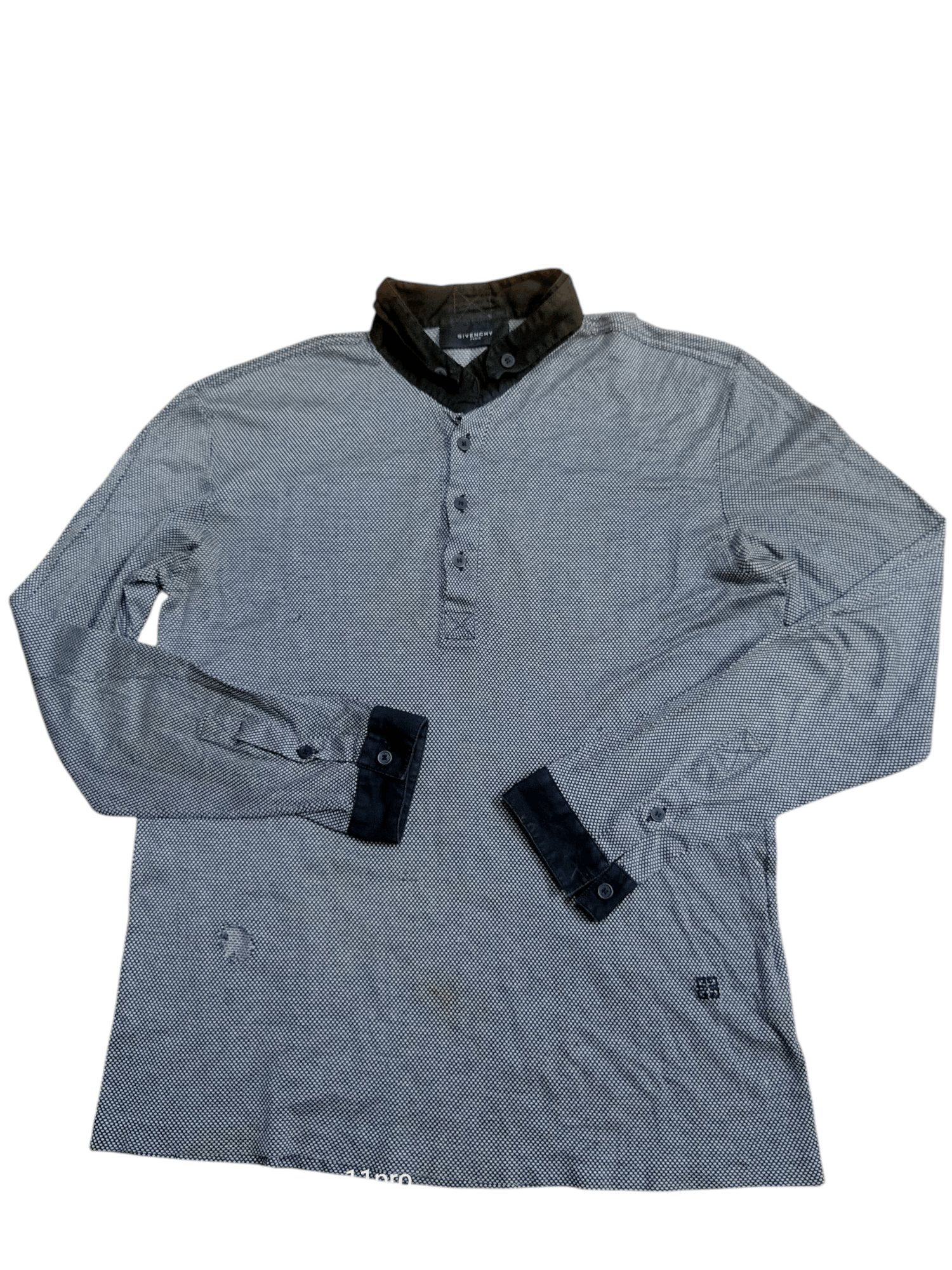 Givenchy × Riccardo Tisci Givenchy Paris Vintage 90s LongSleeve Polo Double Coller Size US M / EU 48-50 / 2 - 17 Thumbnail