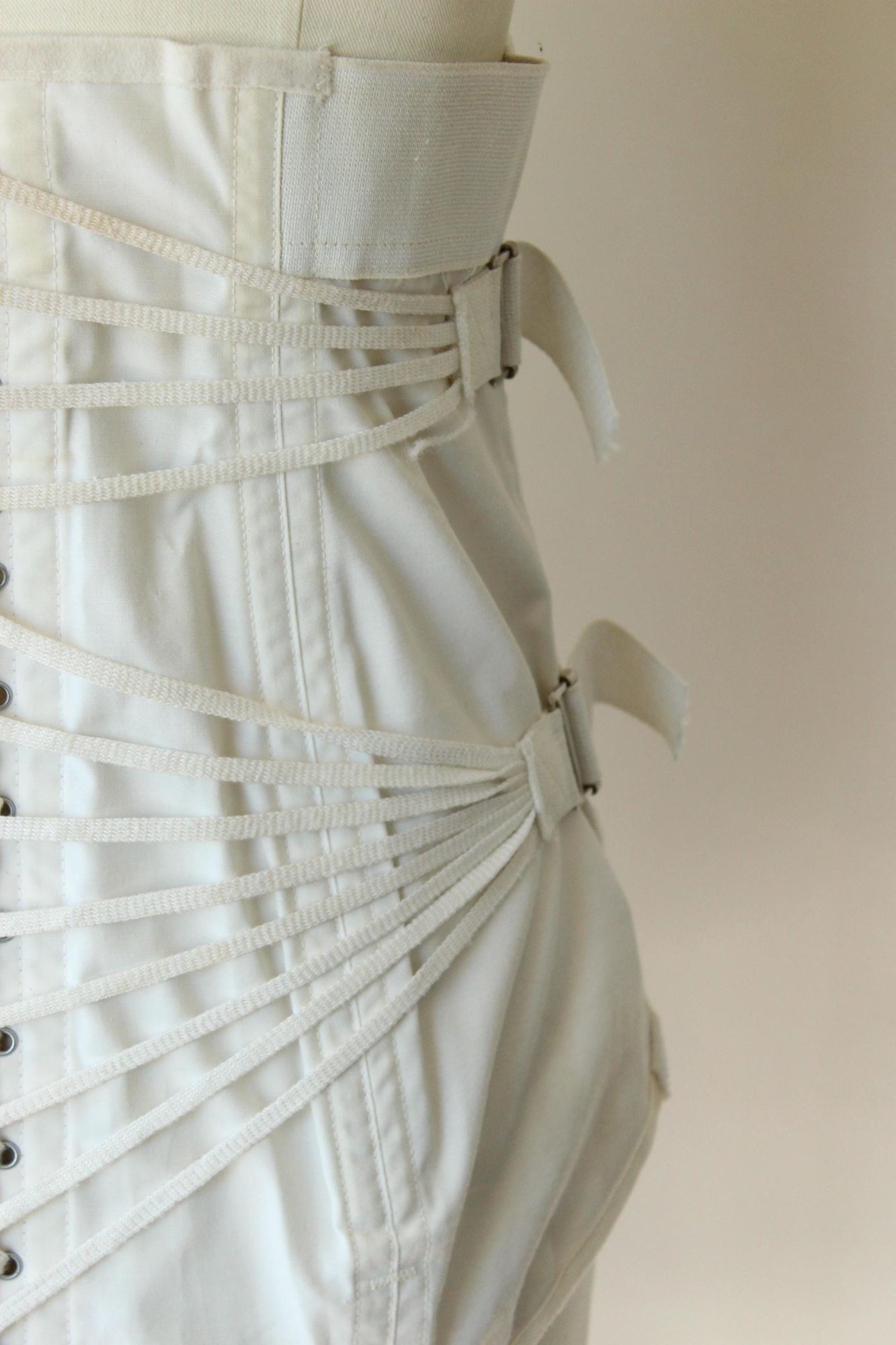 Vintage Vintage 1970s Boned Corset, Sears Medical Laced Girdle Suppo Size ONE SIZE - 10 Thumbnail