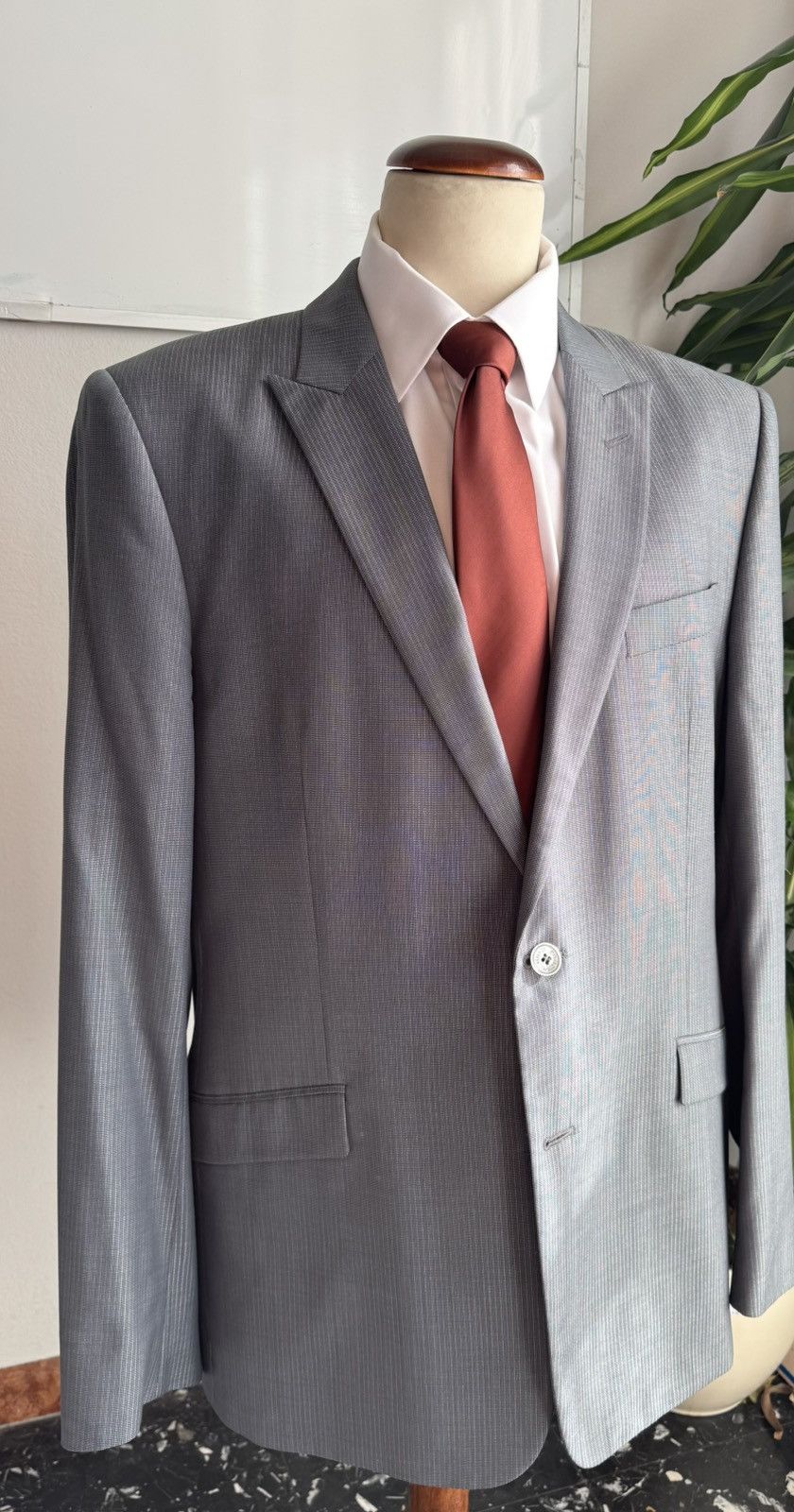 Versace Versace Suit grey 54 Size 54R - 2 Thumbnail